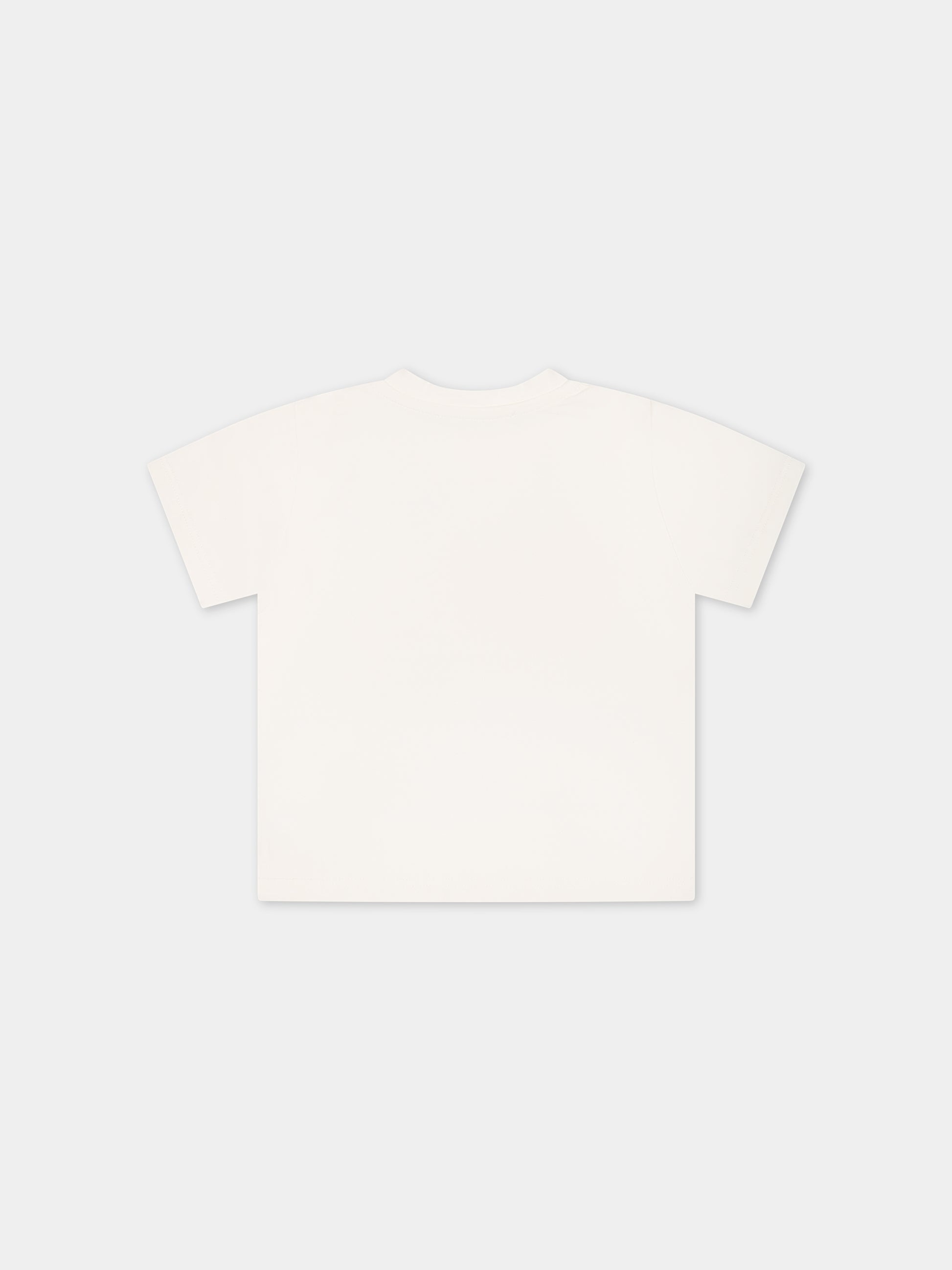 T-shirt bianca per neonato con stampa ancora,Versace,1000101 1A09770 2W070