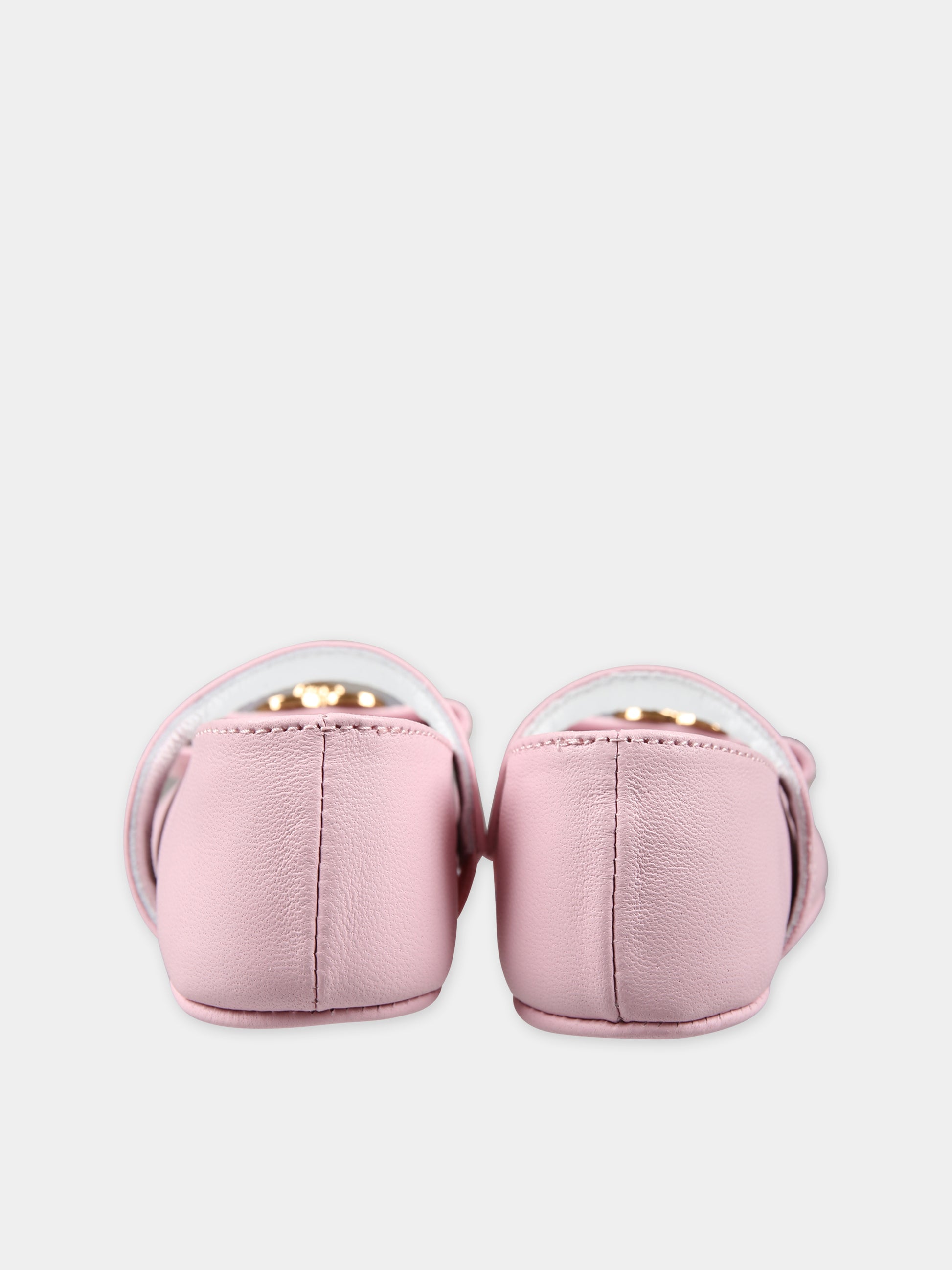 Ballerine rosa per neonata con cuore e Medusa,Versace,1014195 1A00201 1PR2V