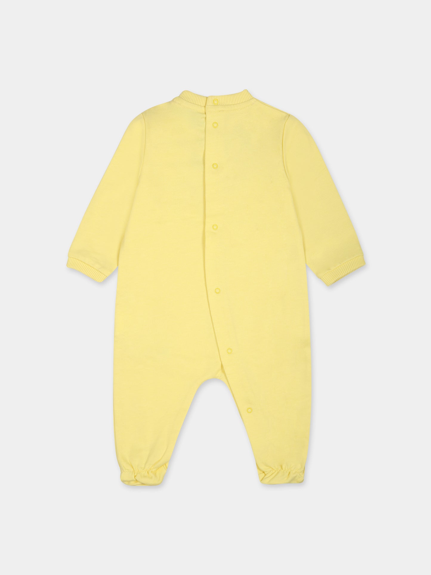 Set giallo per neonati con Teddy Bear e logo,Moschino Kids,MMY03I LCA19 50230