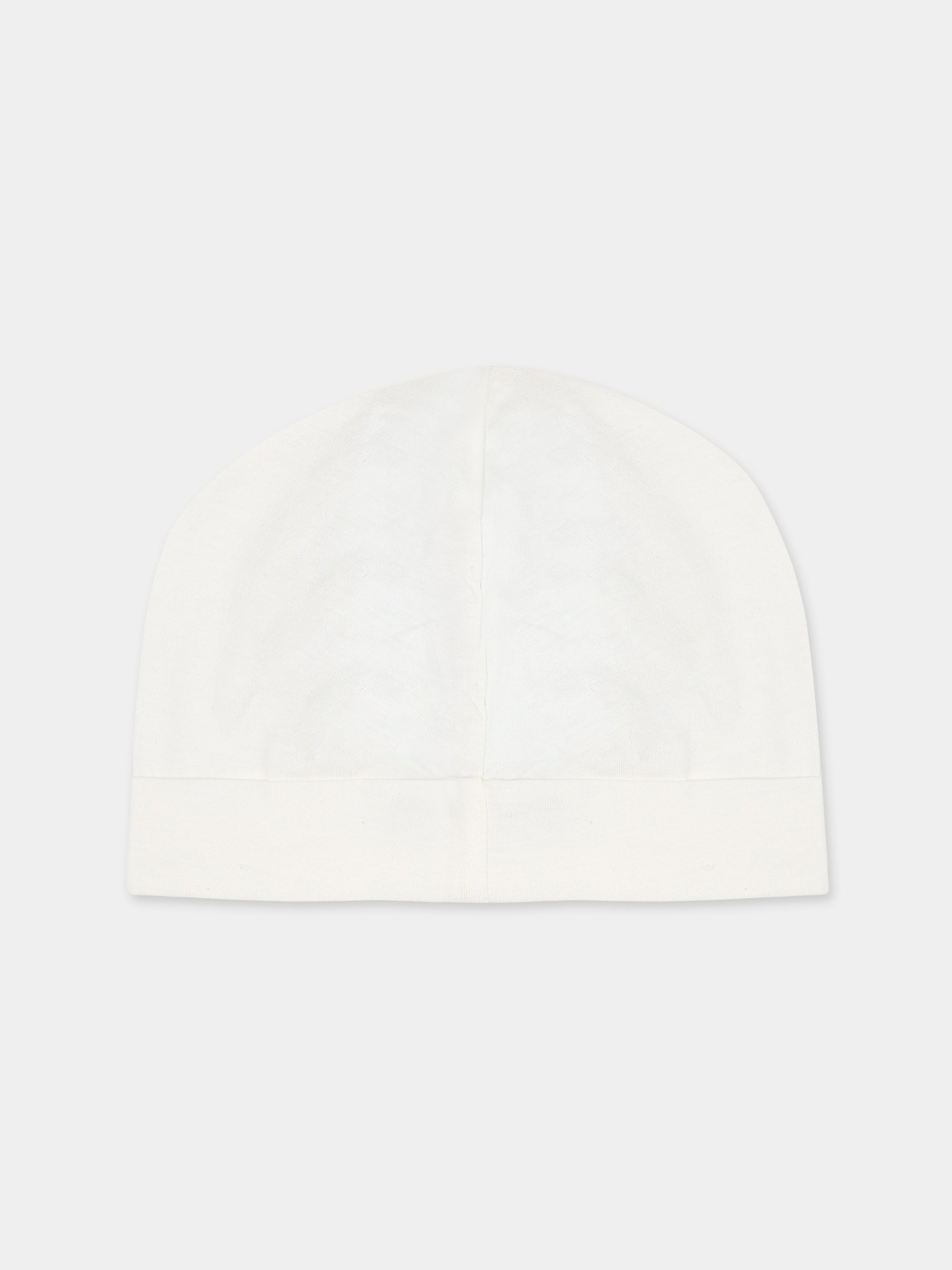 Cappello bianco per neonati con Teddy bear e logo,Moschino Kids,MVX031 LAA03 10063