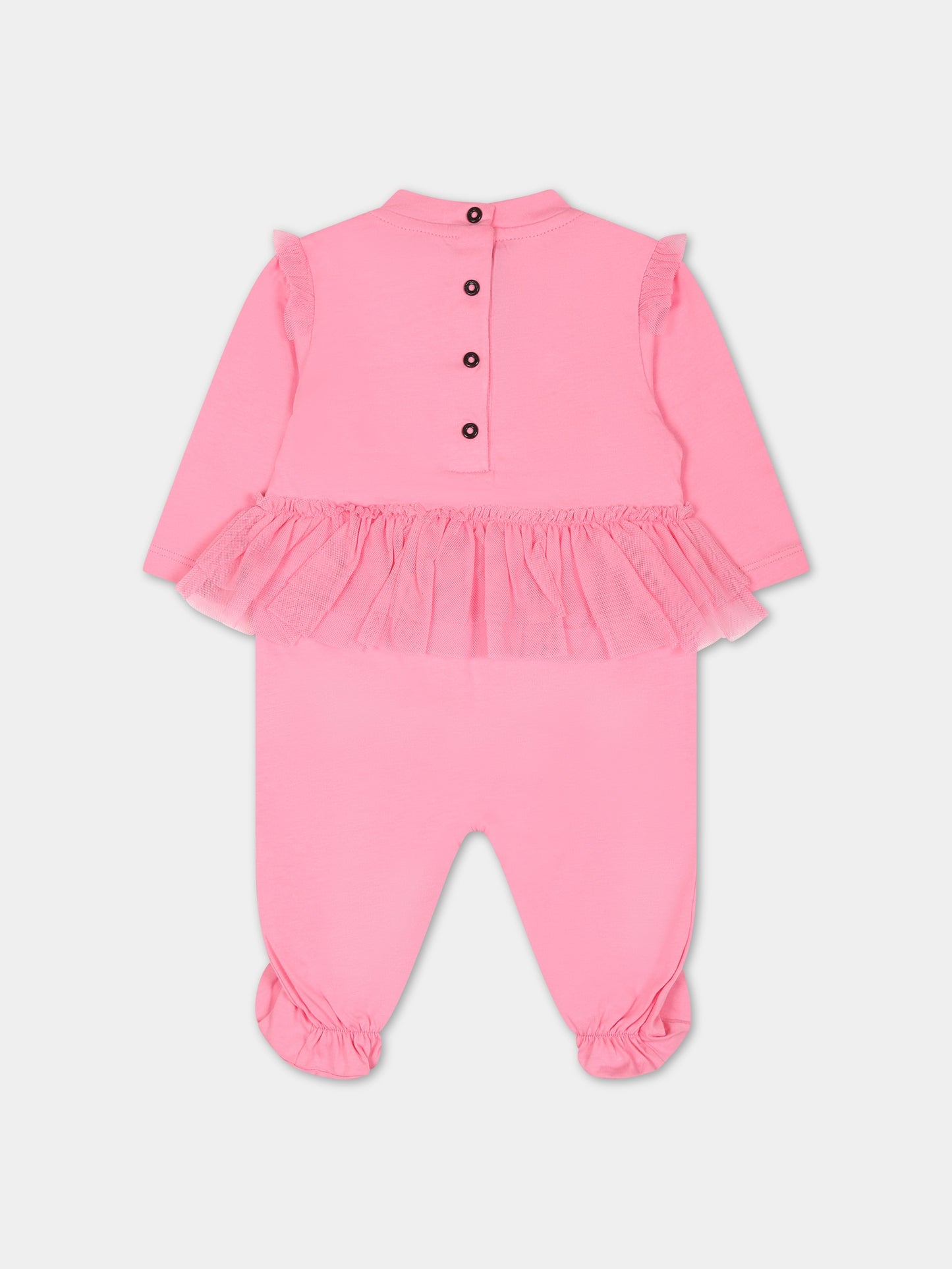 Set rosa per neonata con logo,Balmain Kids,BSB010 Z0082 550