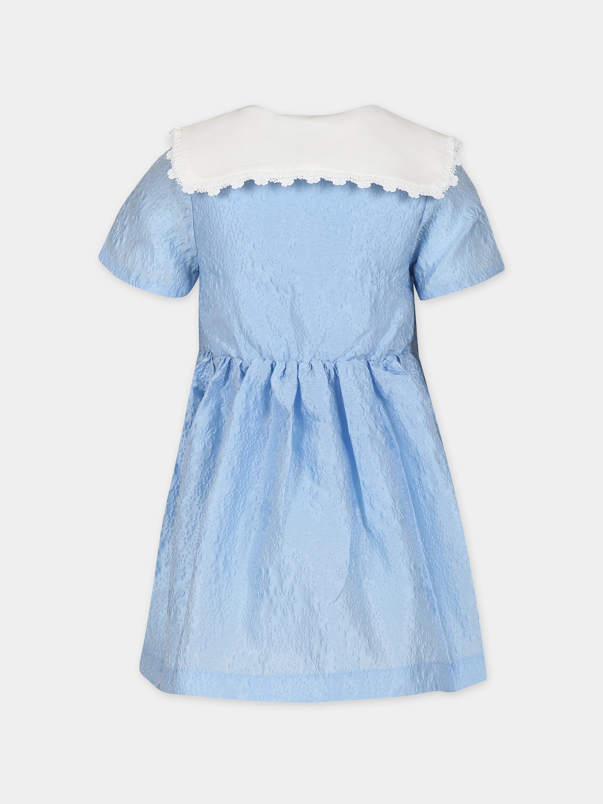 Vestito elegante celeste per bambina,Self-portrait,RS24 712S BL