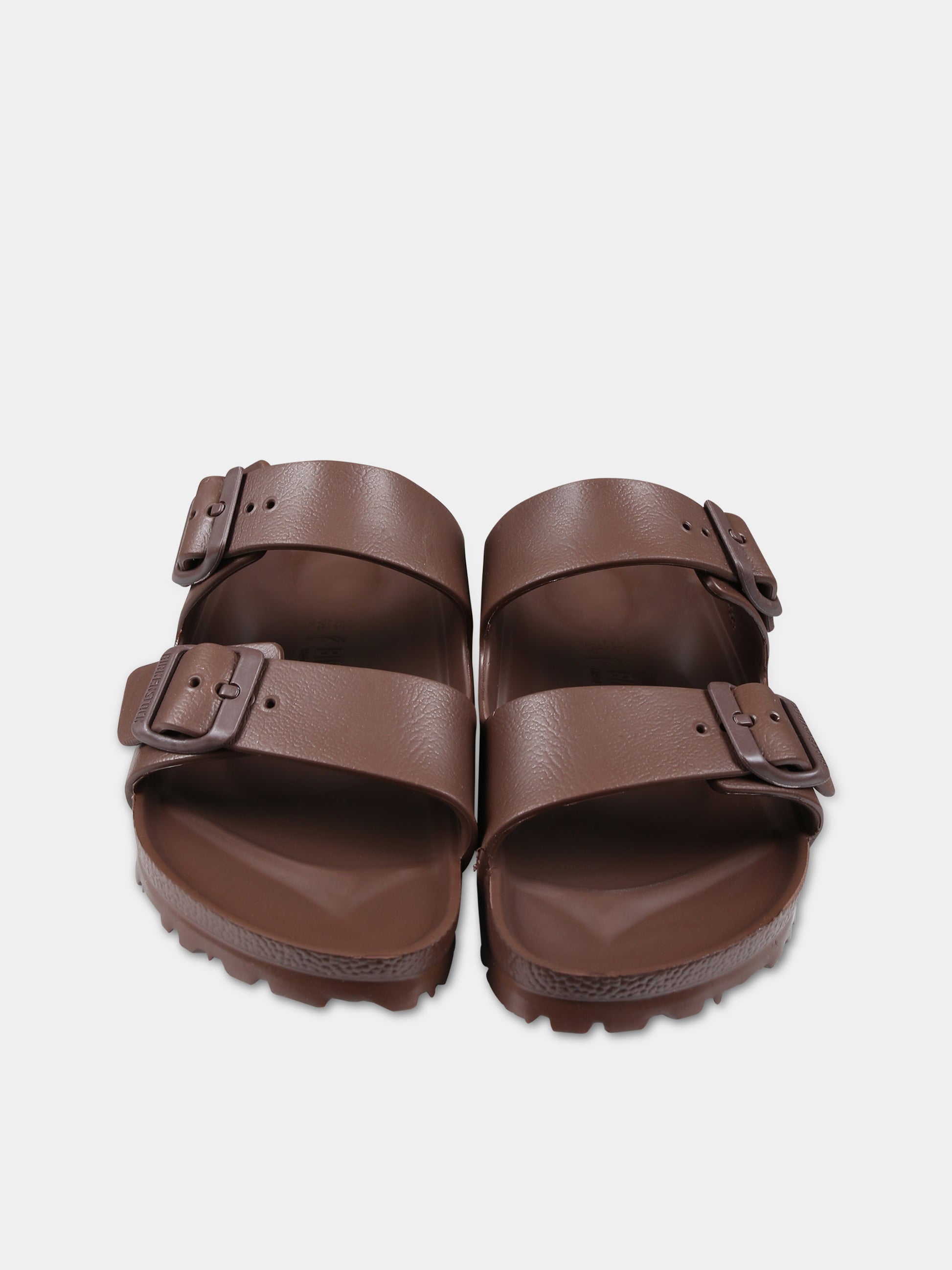 Ciabatte marroni Arizona Eva per bambini con logo,Birkenstock,1027402 ROAST