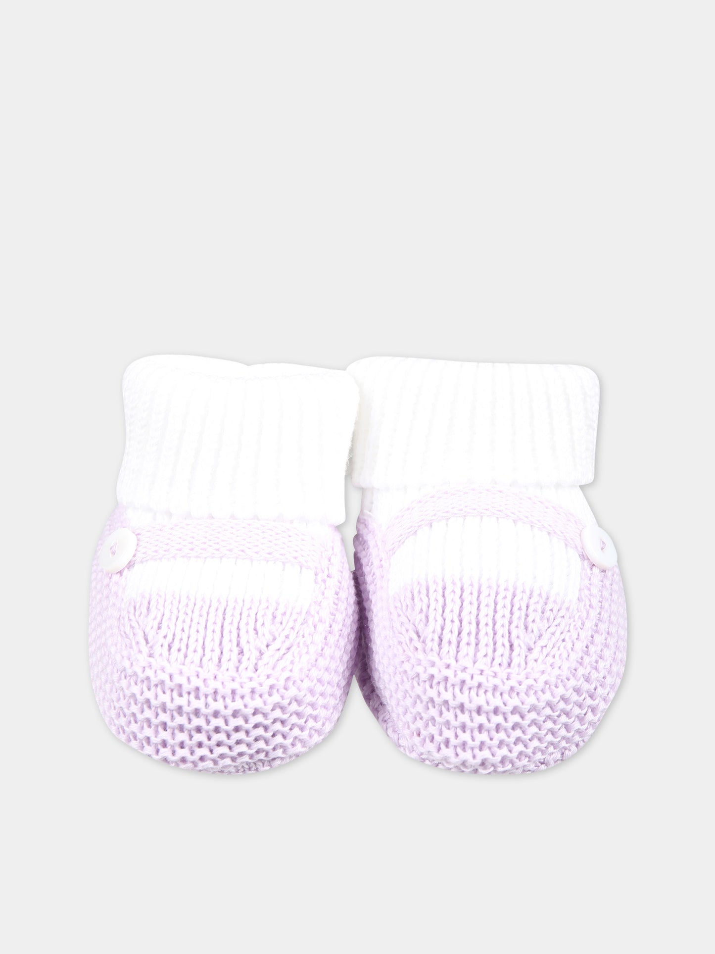 Babbucce glicine per neonata,Little Bear,8130 BIANCO/GLICINE