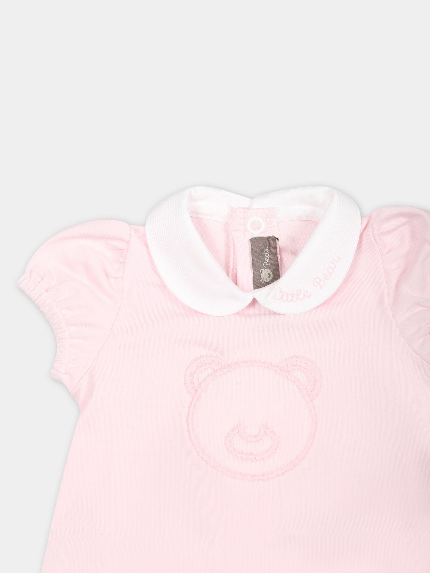 Pagliaccetto rosa per neonata con orso,Little Bear,8050 ROSA