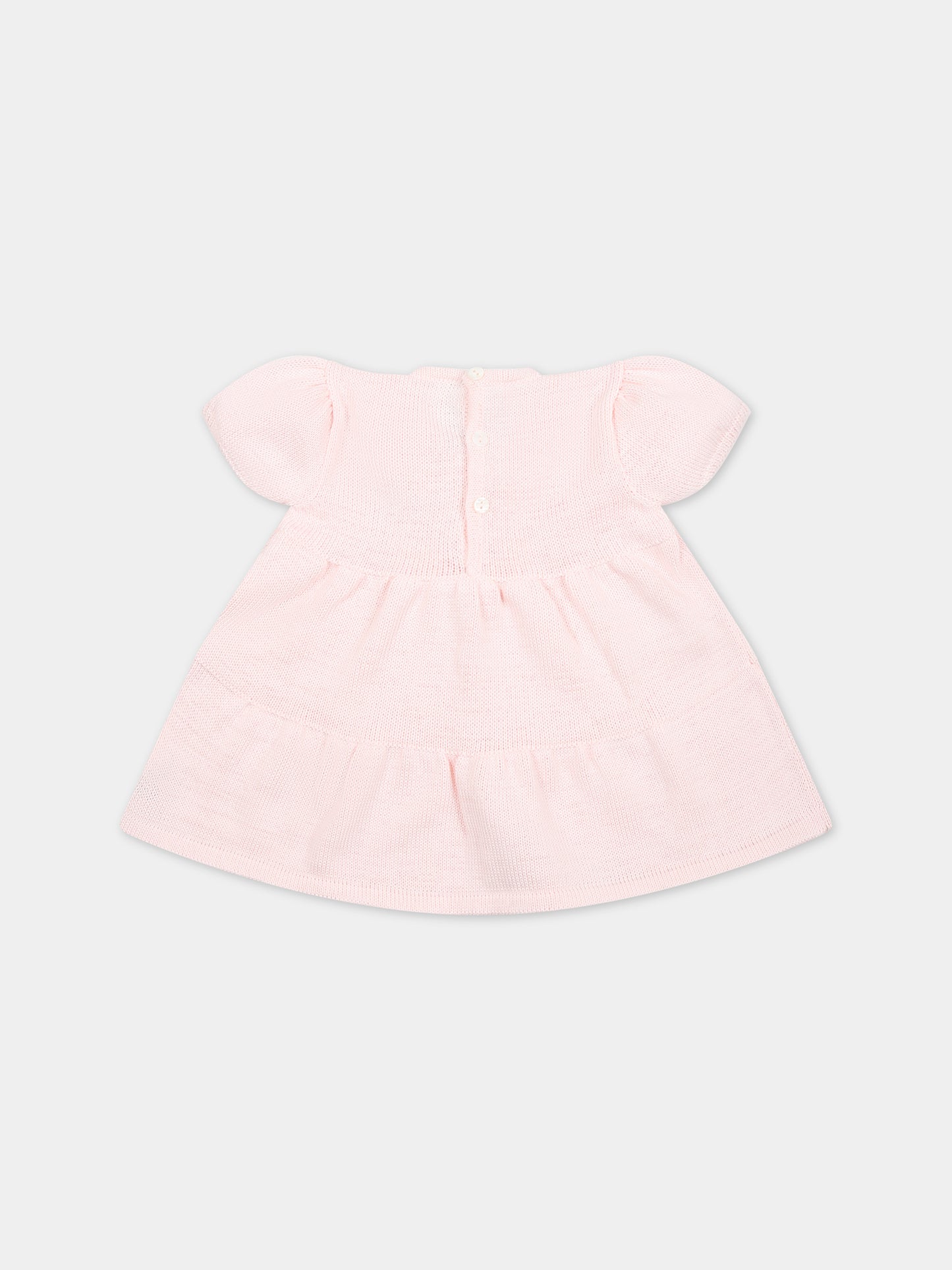 Vestito casual rosa per neonata,Little Bear,8014 CIPRIA