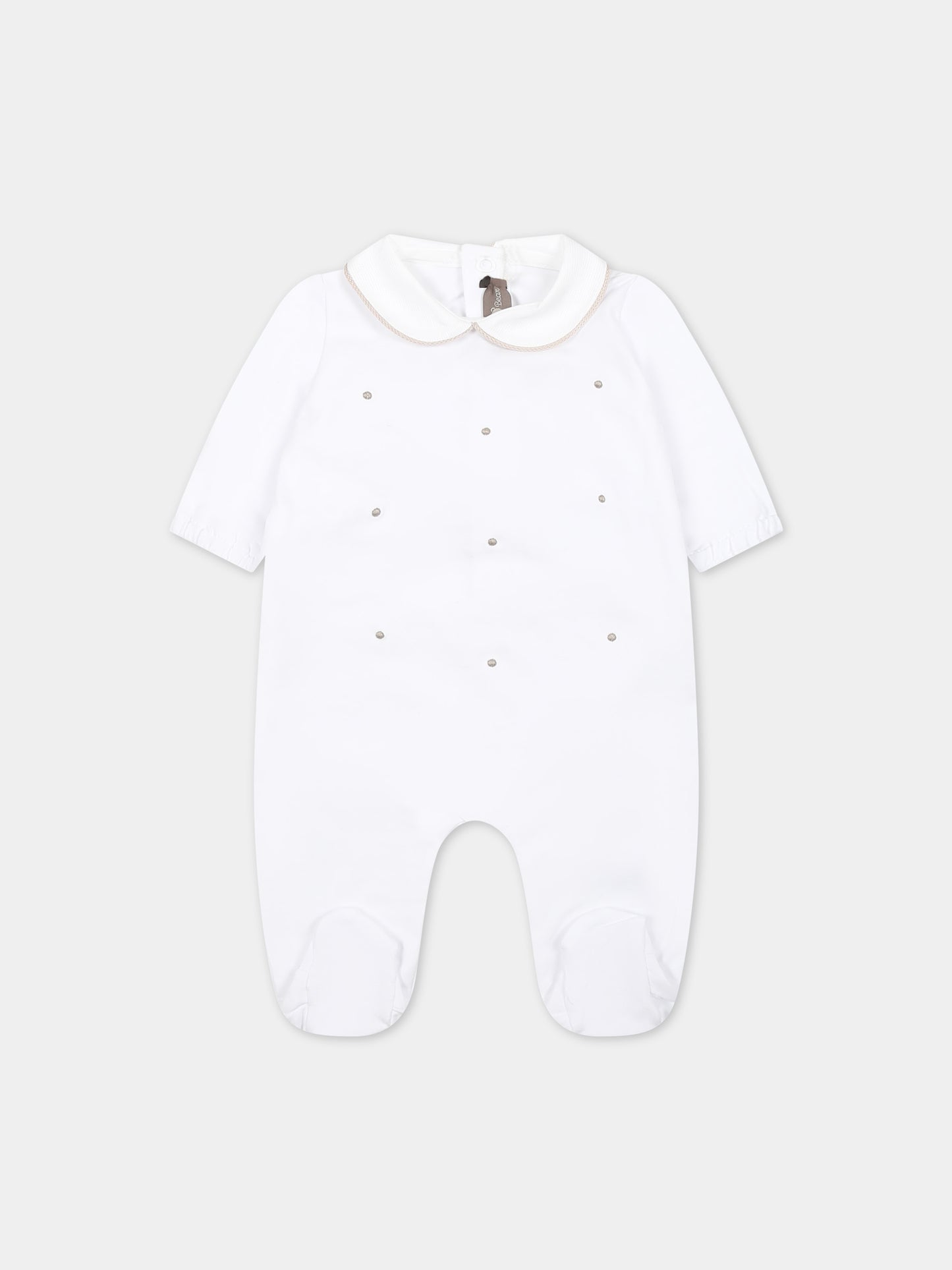 Tutina bianca per neonati,Little Bear,8047 BIANCO/CORDA