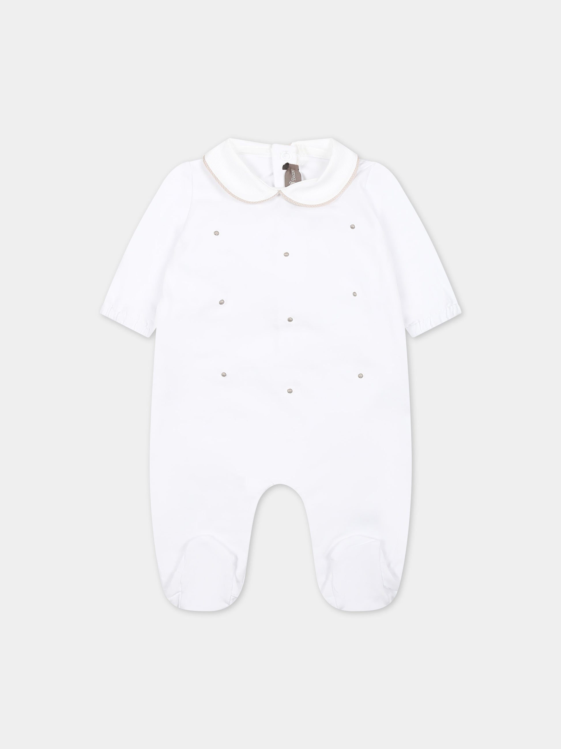 Tutina bianca per neonati,Little Bear,8047 BIANCO/CORDA