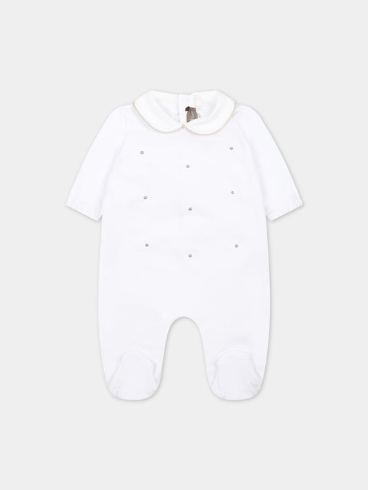 Tutina bianca per neonati,Little Bear,8047 BIANCO/CORDA