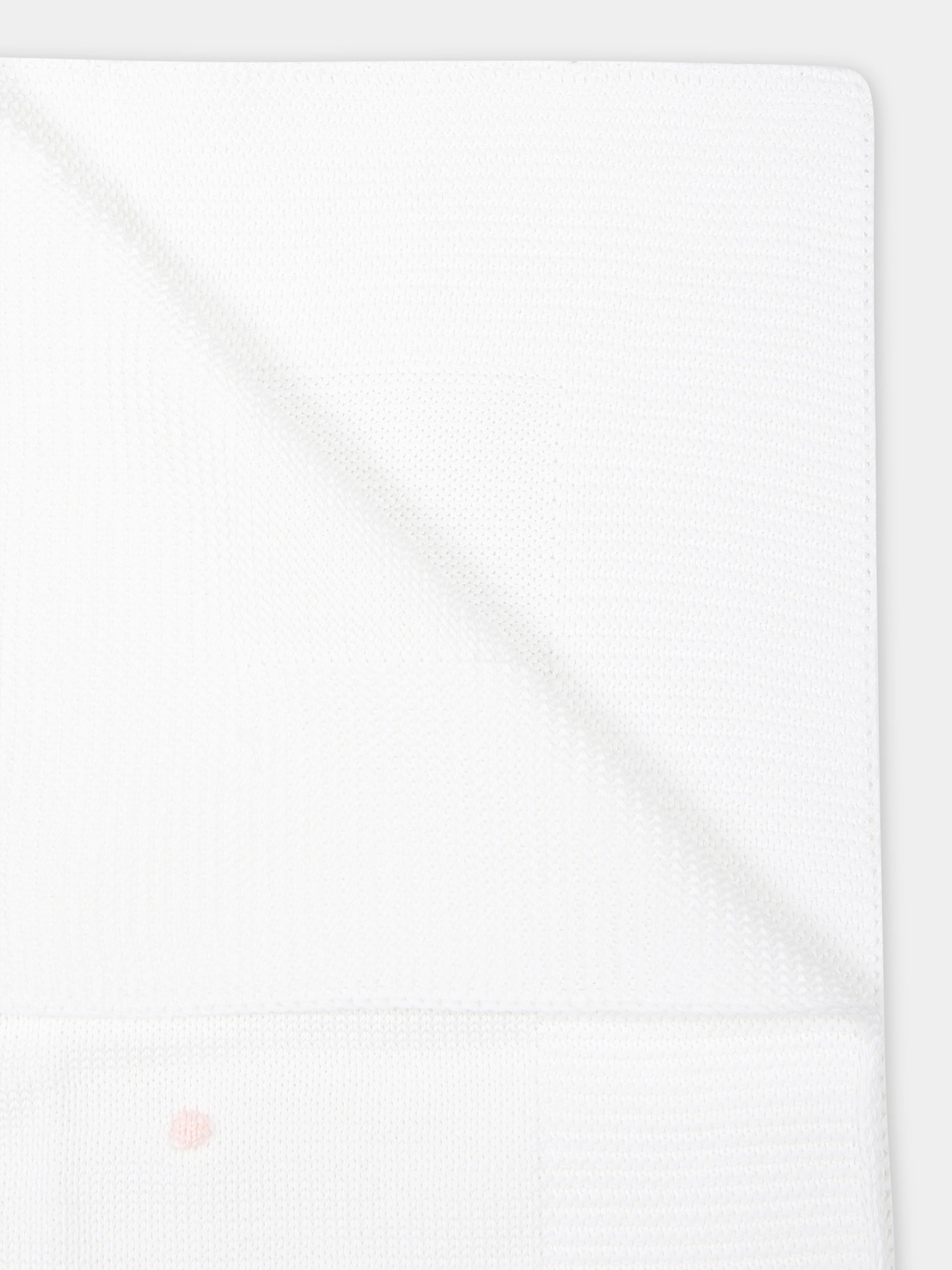 Coperta bianca per neonata con pois rosa,Little Bear,8102 BIANCO/CIPRIA