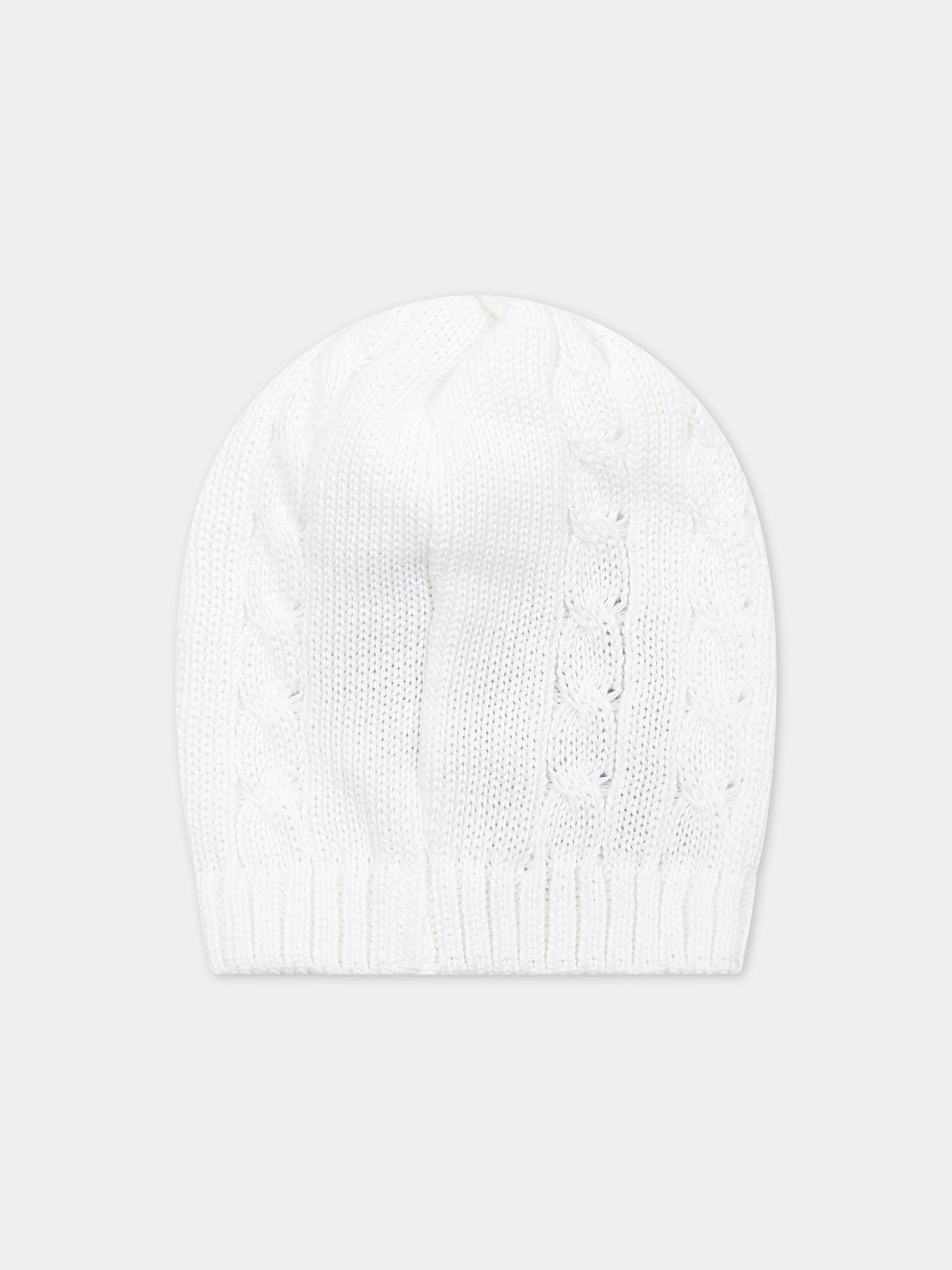 Cappello bianco per neonati,Little Bear,8127 BIANCO