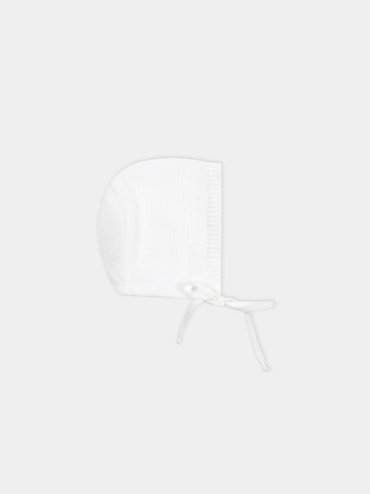 Cappello bianco per neonata,Little Bear,8129 BIANCO