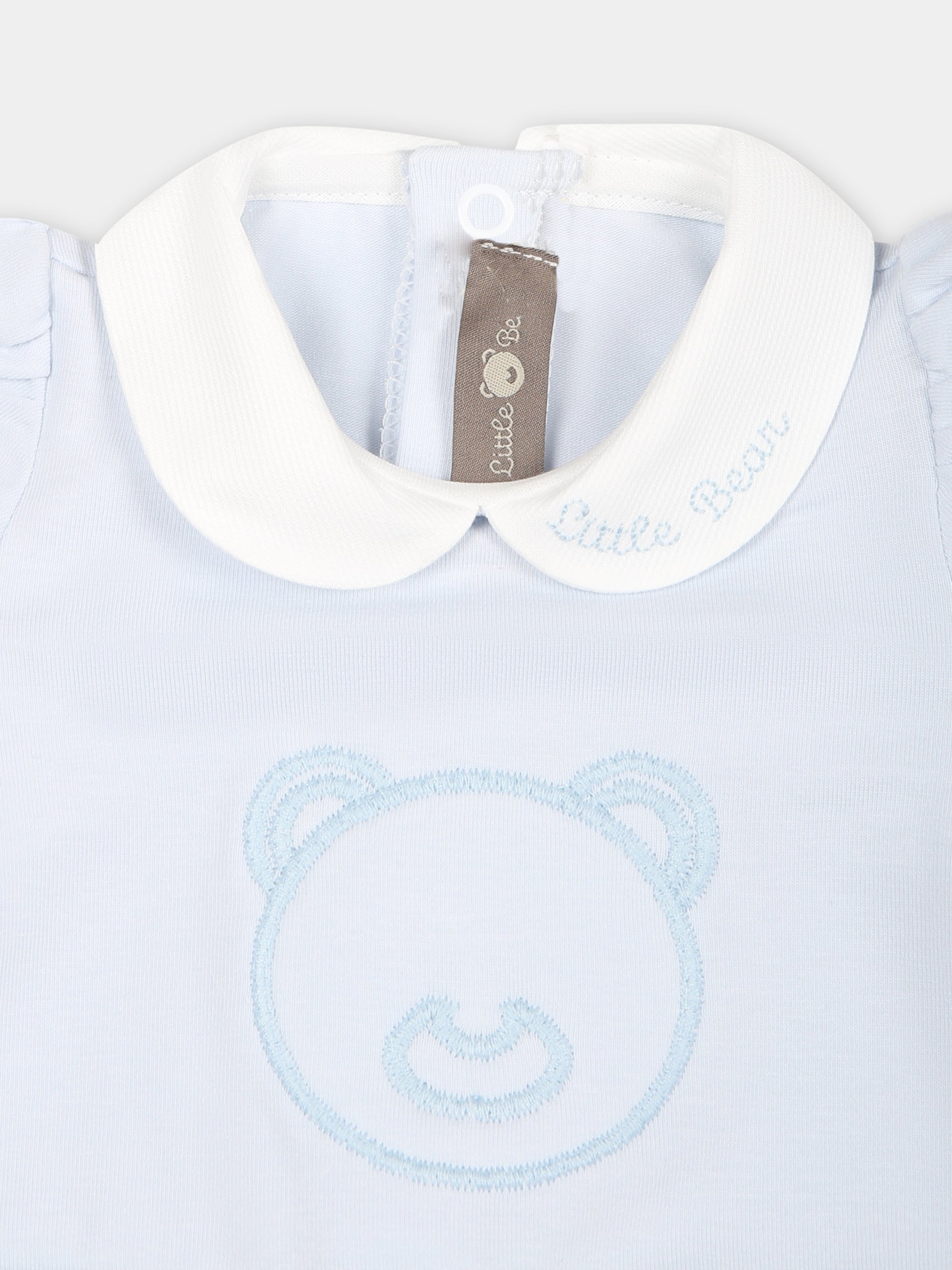 Pagliaccetto celeste per neonato con orso,Little Bear,8050 CIELO