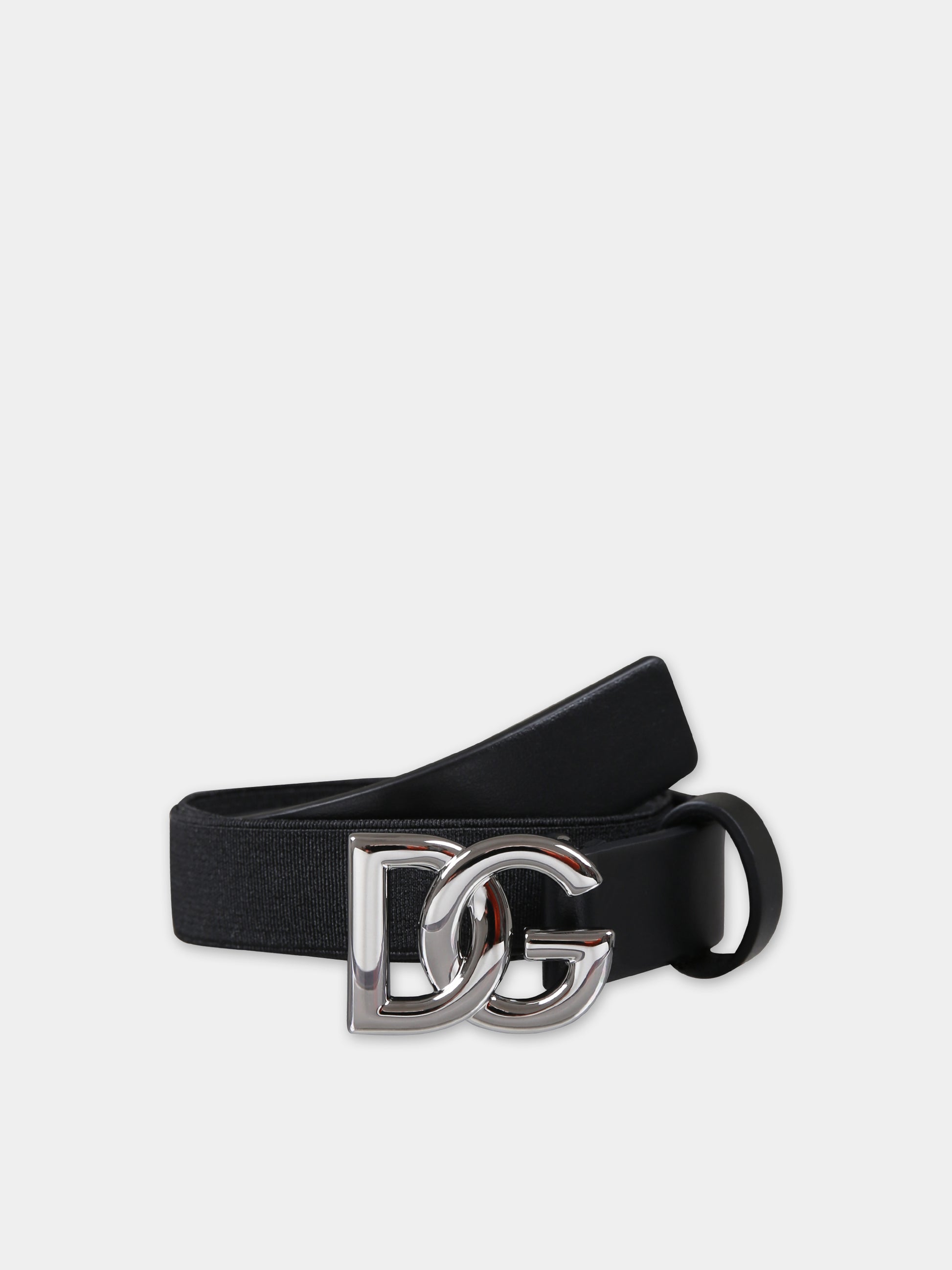 Cintura nera per bambini con logo,Dolce & Gabbana Kids,EC0076 AQ616 80999