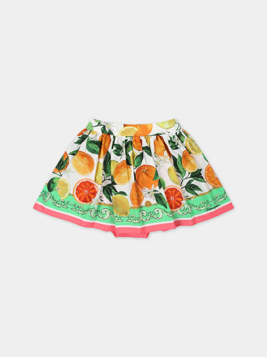 Gonna elegante multicolor per neonata,Dolce & Gabbana Kids,L24I95 G7L9A HV5AN