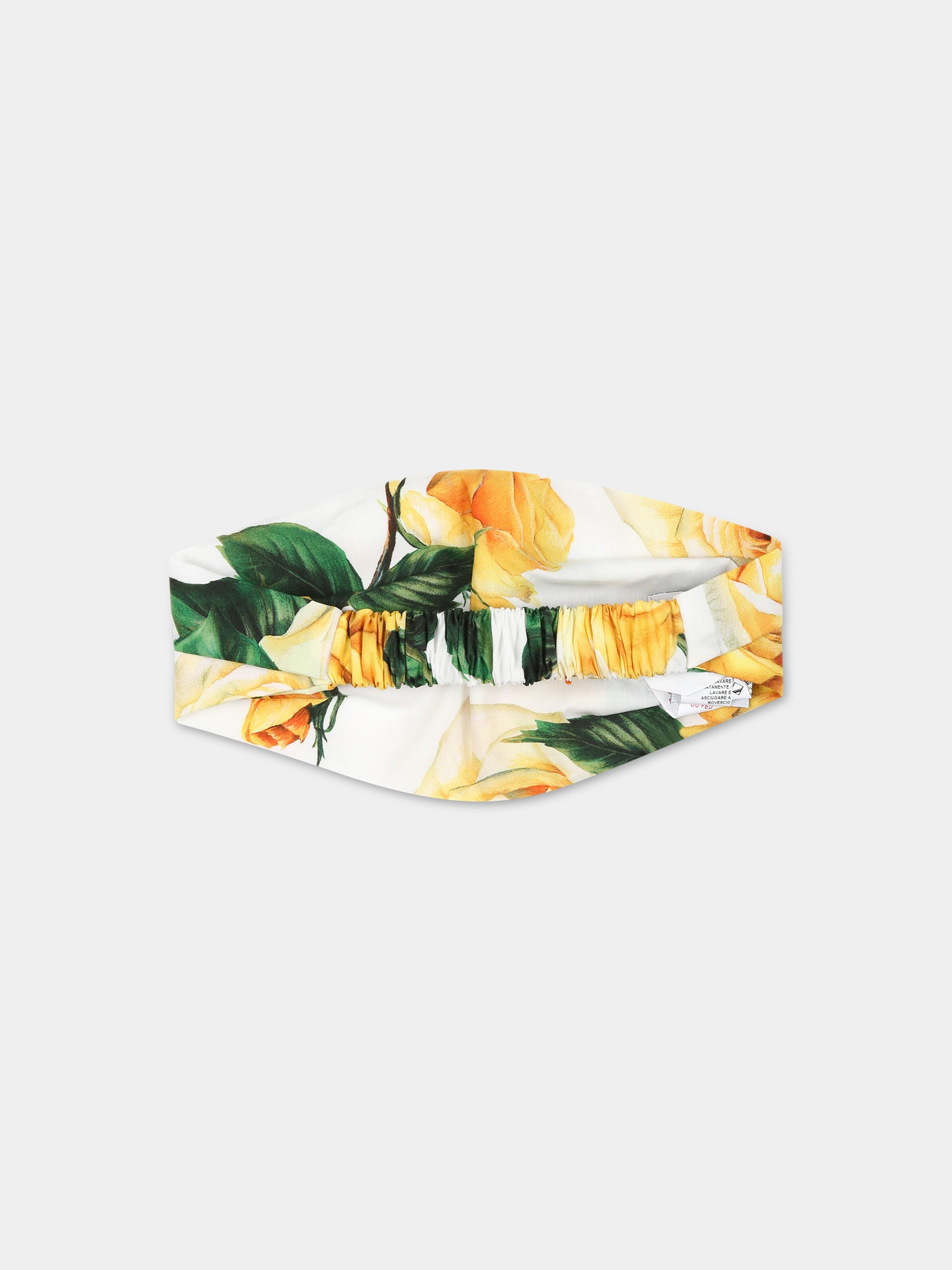 Fascia bianca per neonata a fantasia flowering,Dolce & Gabbana Kids,LN4H91 HS5QR HA3VO