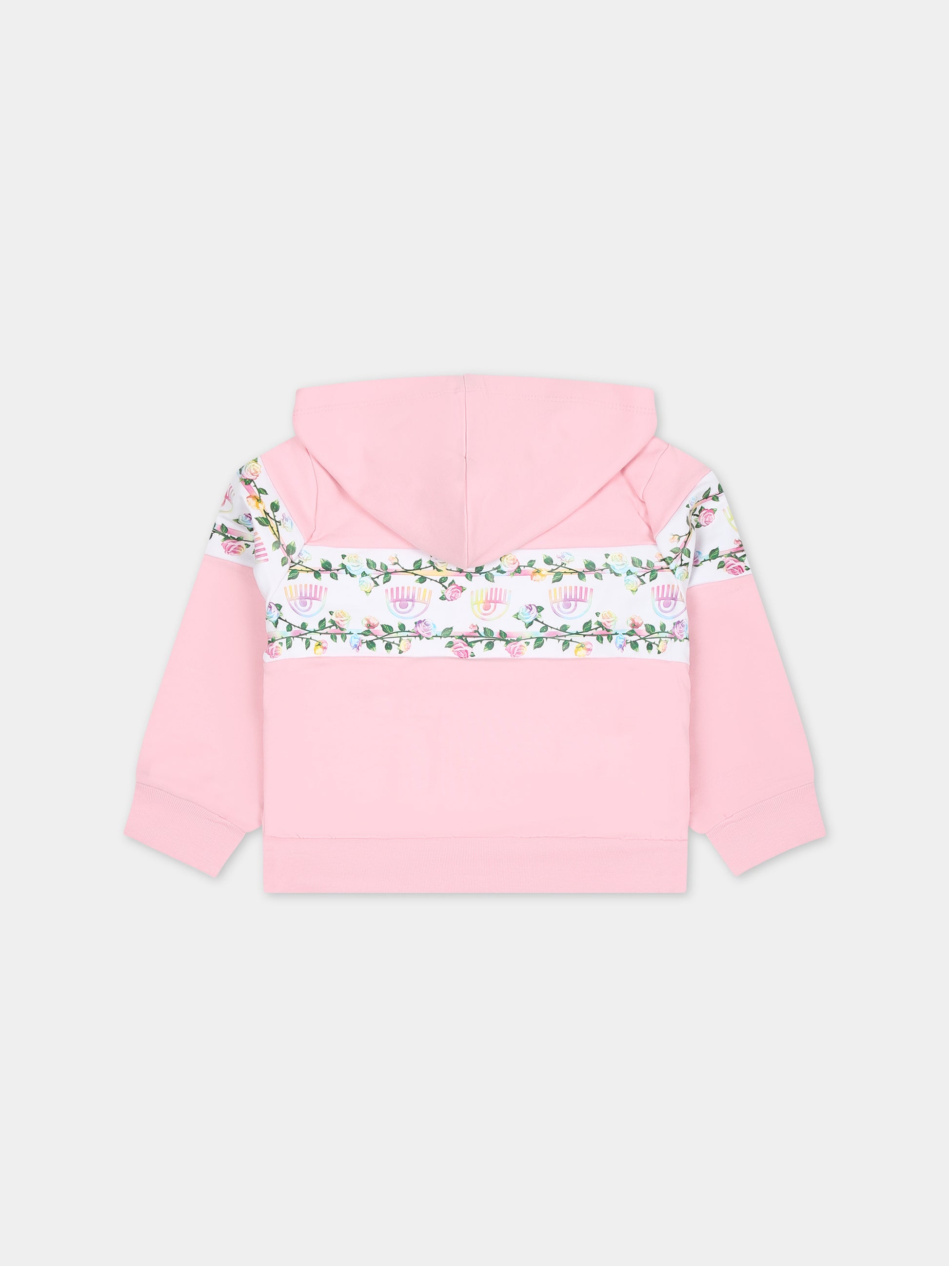 Felpa rosa per neonata con eyestar,Chiara Ferragni Collection,53C800 3020 090F
