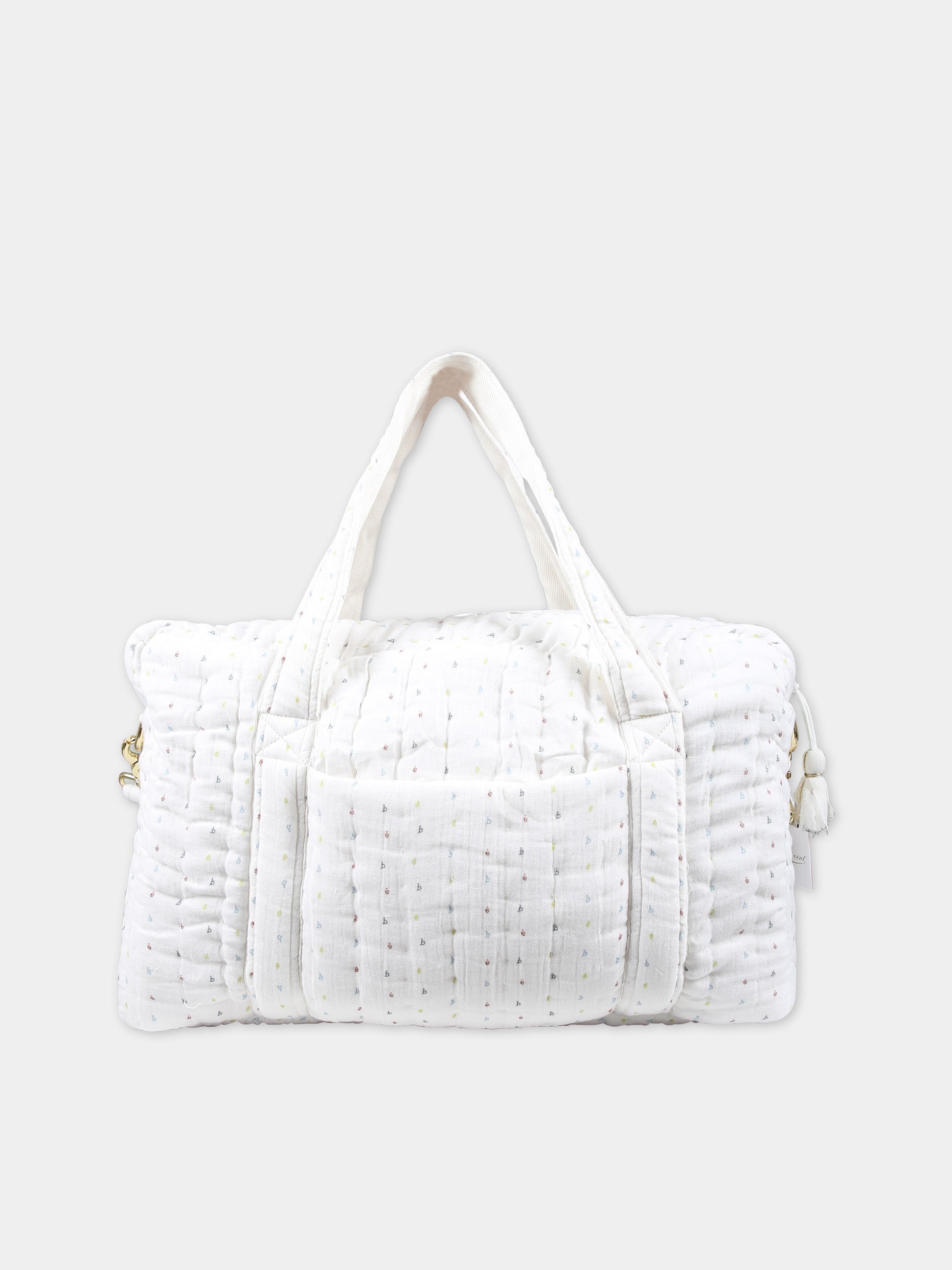 Borsa mamma bianca per neonati con stampa,Bonpoint,S04PBAW00001 644B