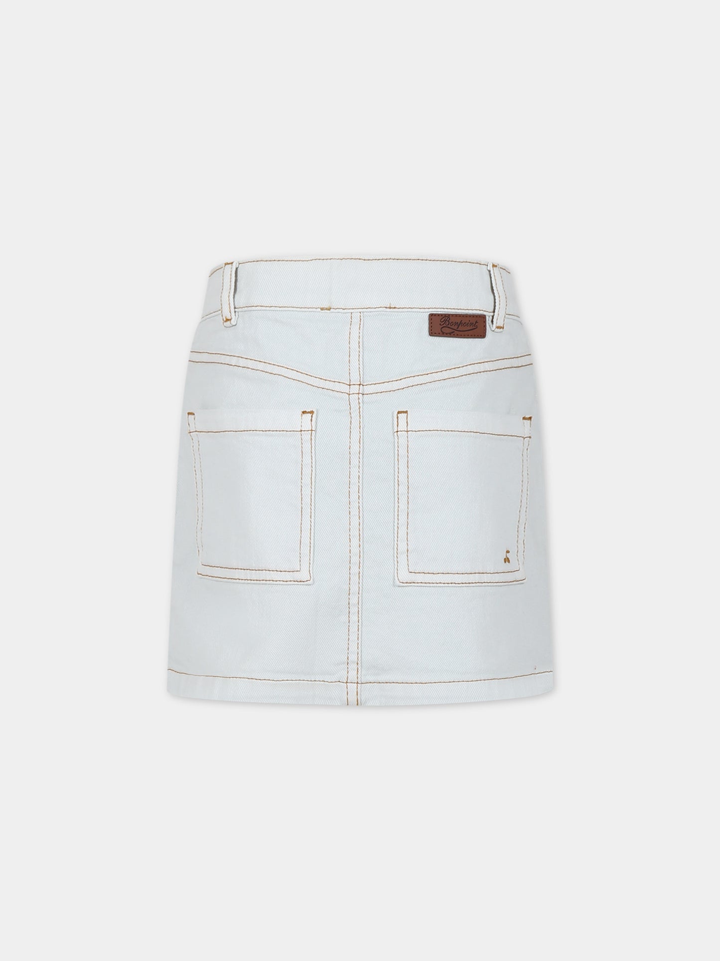 Gonna in denim per bambina con bottoni sulla parte anteriore,Bonpoint,S04GSKW00052 012