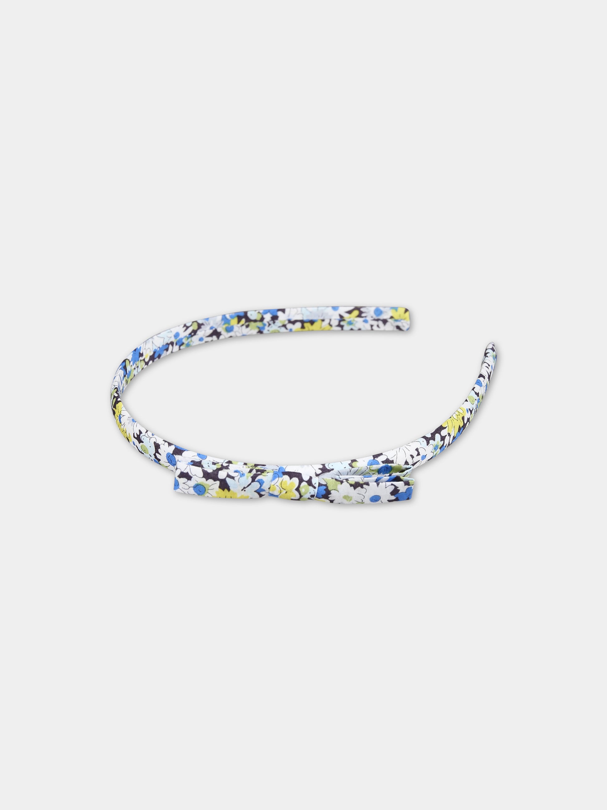 Cerchietto celeste per bambina con stampa floreale,Bonpoint,S04GHAW00011 515