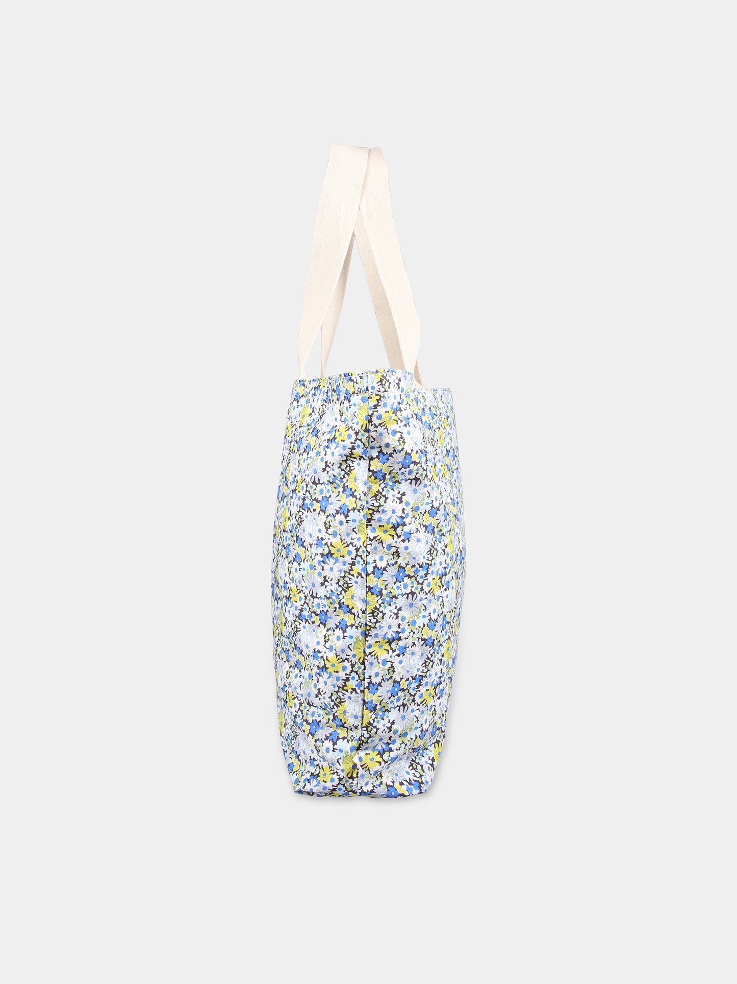 Borsa casual celeste con stampa floreale,Bonpoint,S04GBAW00005 515
