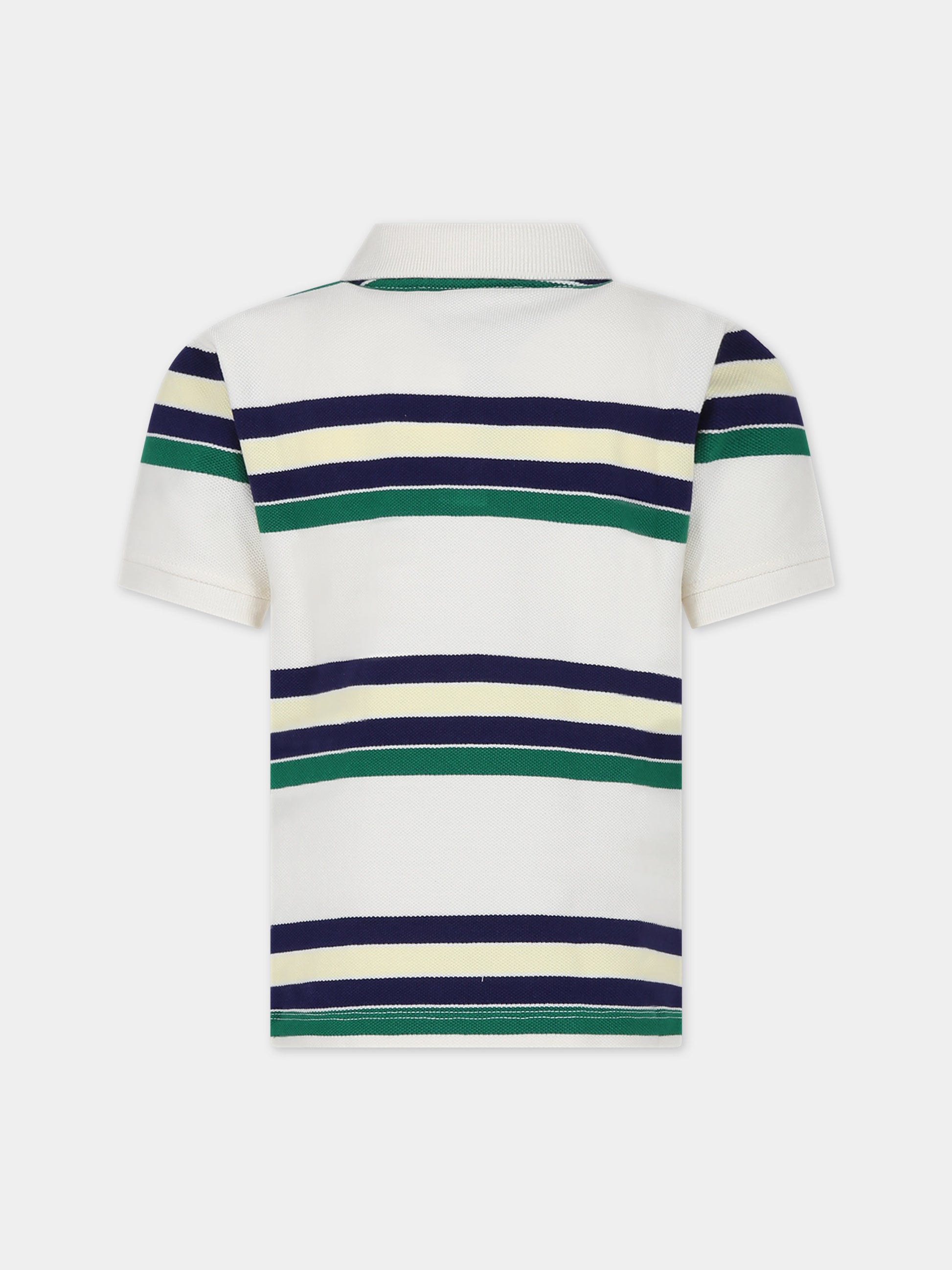 Polo avorio per bambini con logo,Bonpoint,S04BTSK00018 204