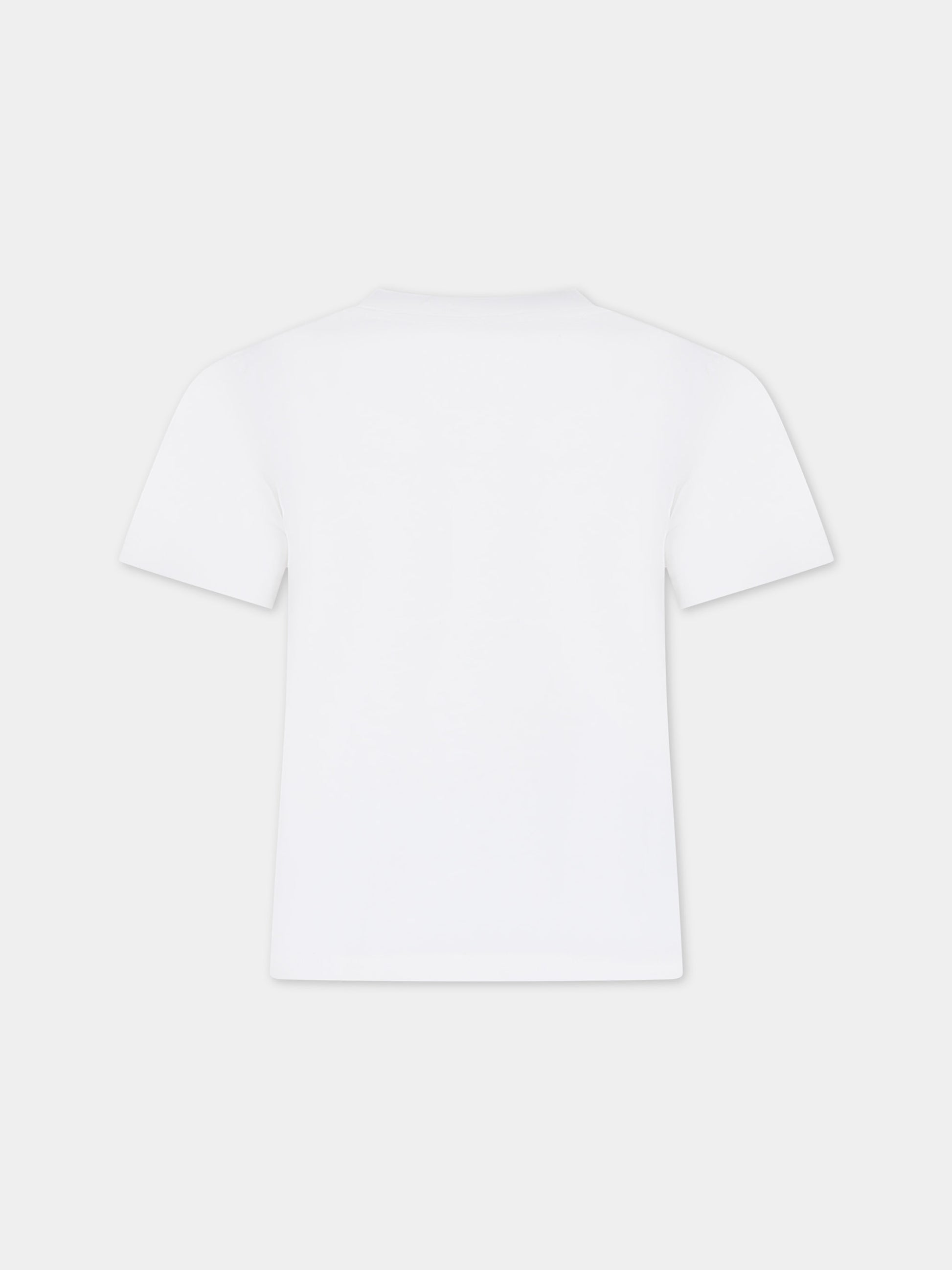 T-shirt bianca per bambina con ciliegie iconiche,Bonpoint,S04GTSK00023 102