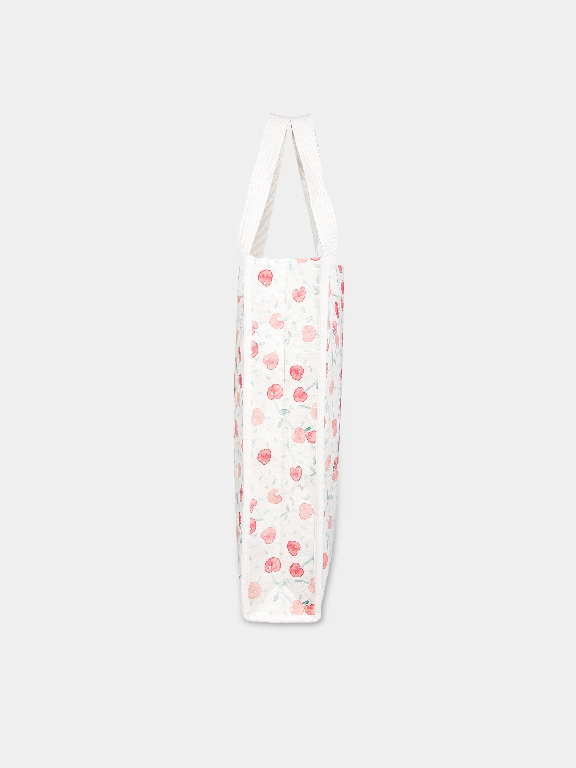 Borsa avorio per bambina con iconiche ciliegie,Bonpoint,S04GBAW00009 002