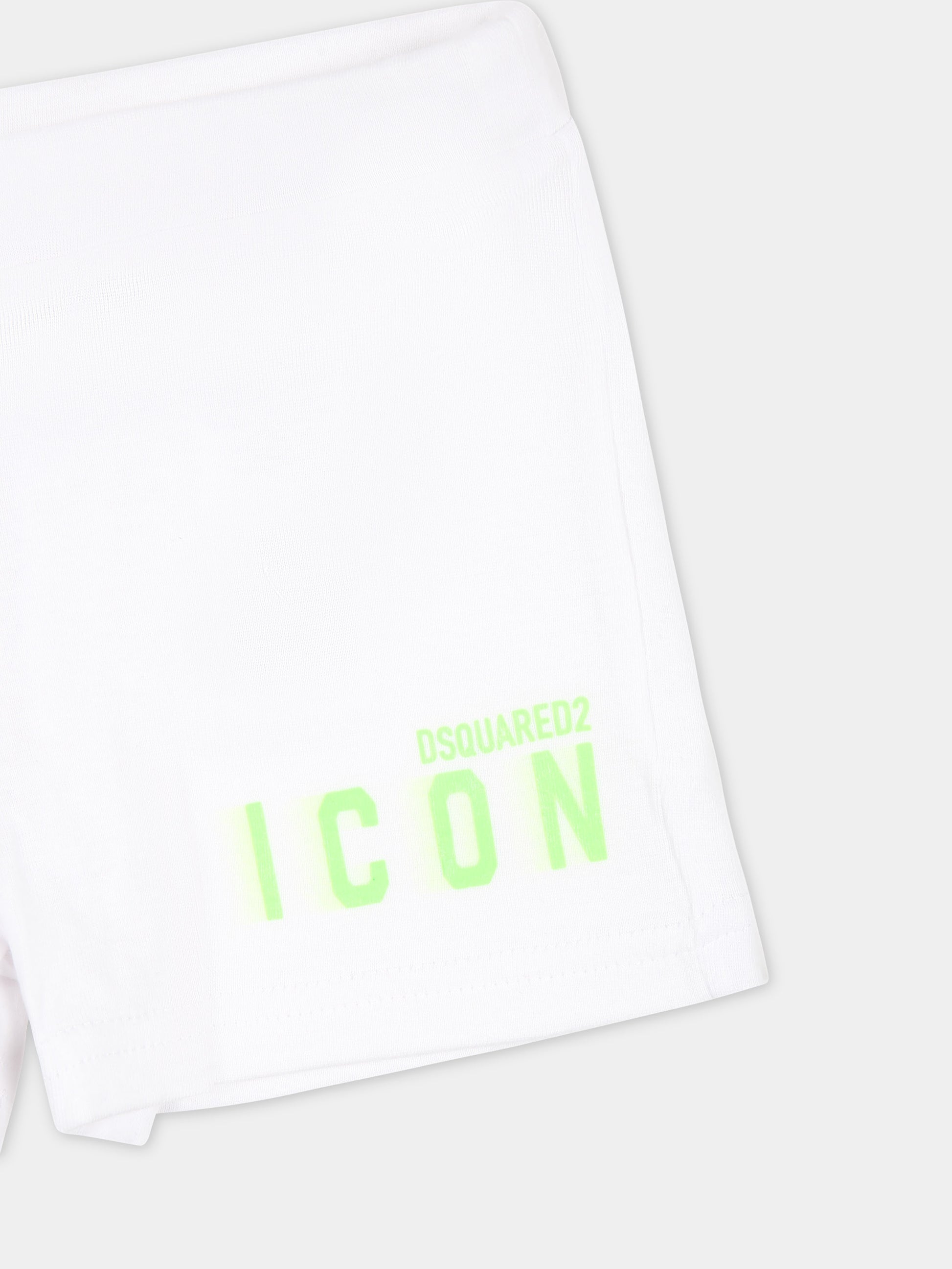 Completo sportivo bianco per neonato con logo,Dsquared2,DQ2395 D0A8U D2S8B DQ10Y