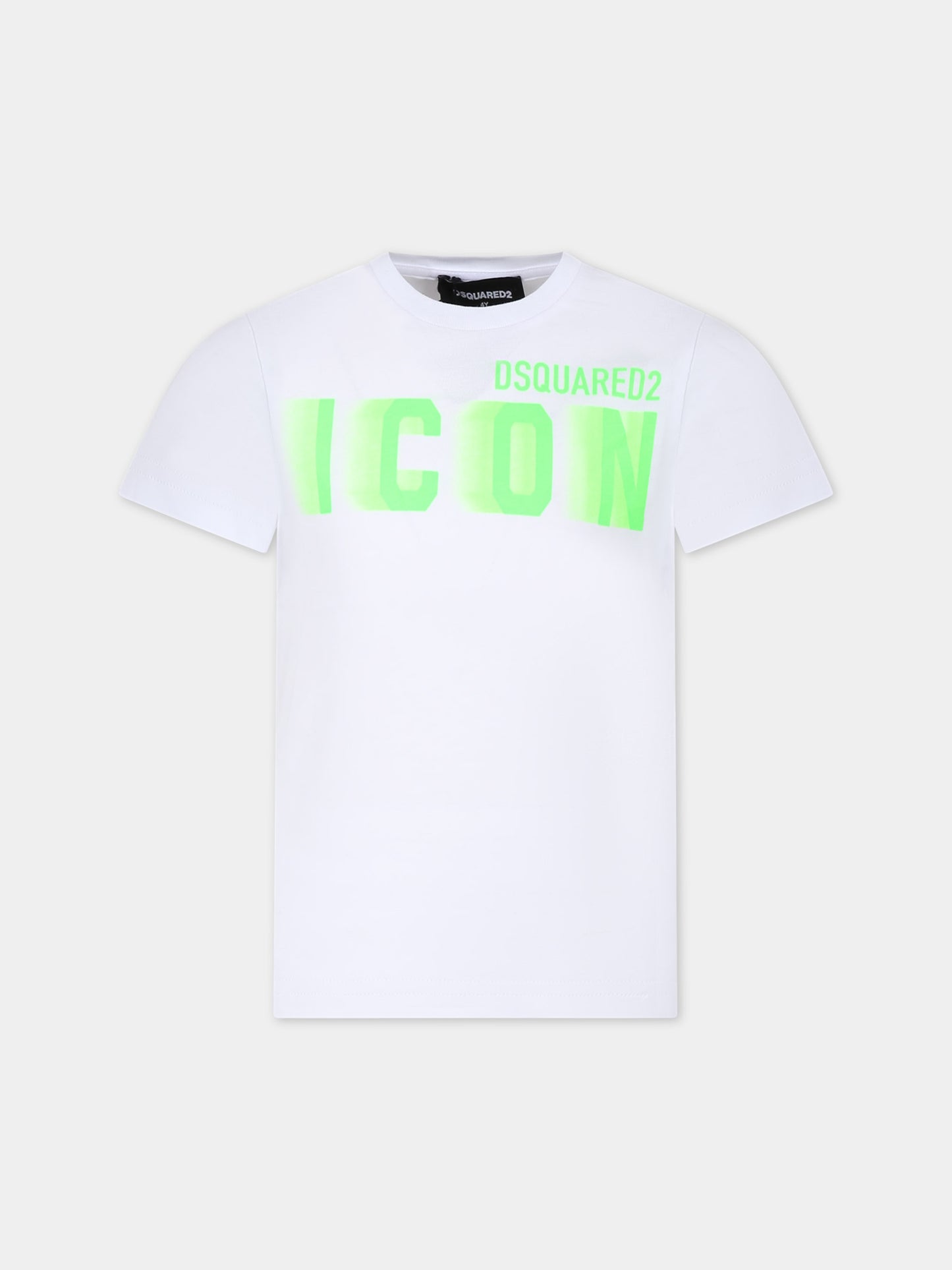 T-shirt bianca per bambino con logo,Dsquared2,DQ2415 D00MV D2T1059U DQ10Y