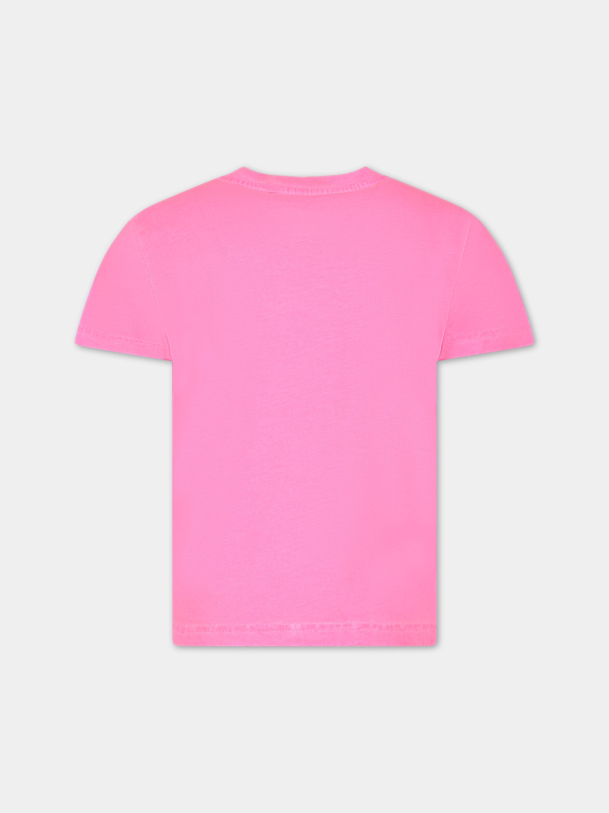 T-shirt fucsia per bambini con logo,Dsquared2,DQ2416 D0A80 D2T1068U DQ318