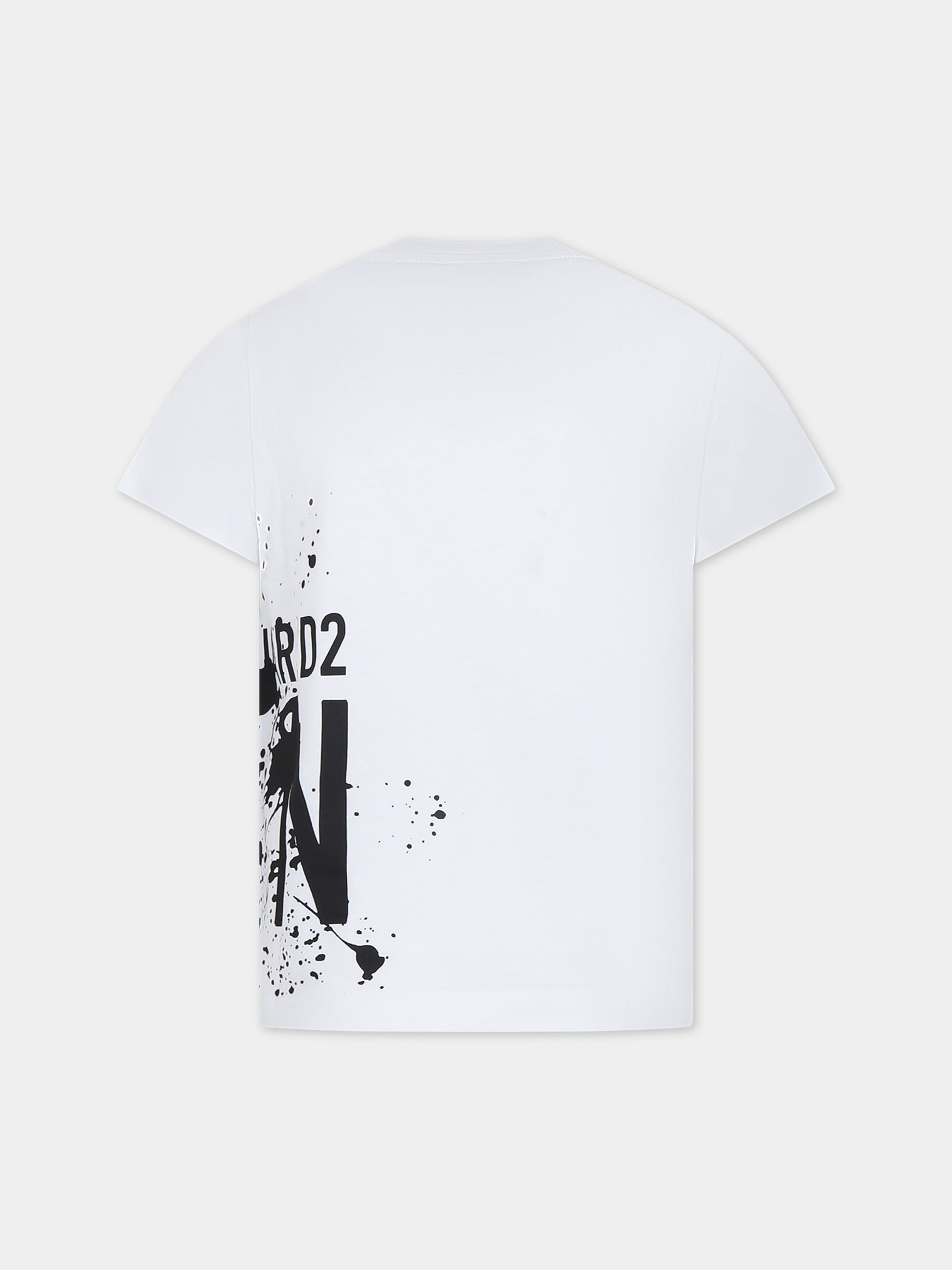 T-shirt bianca per bambino con logo,Dsquared2,DQ2419 D00MM D2T1067U DQ100