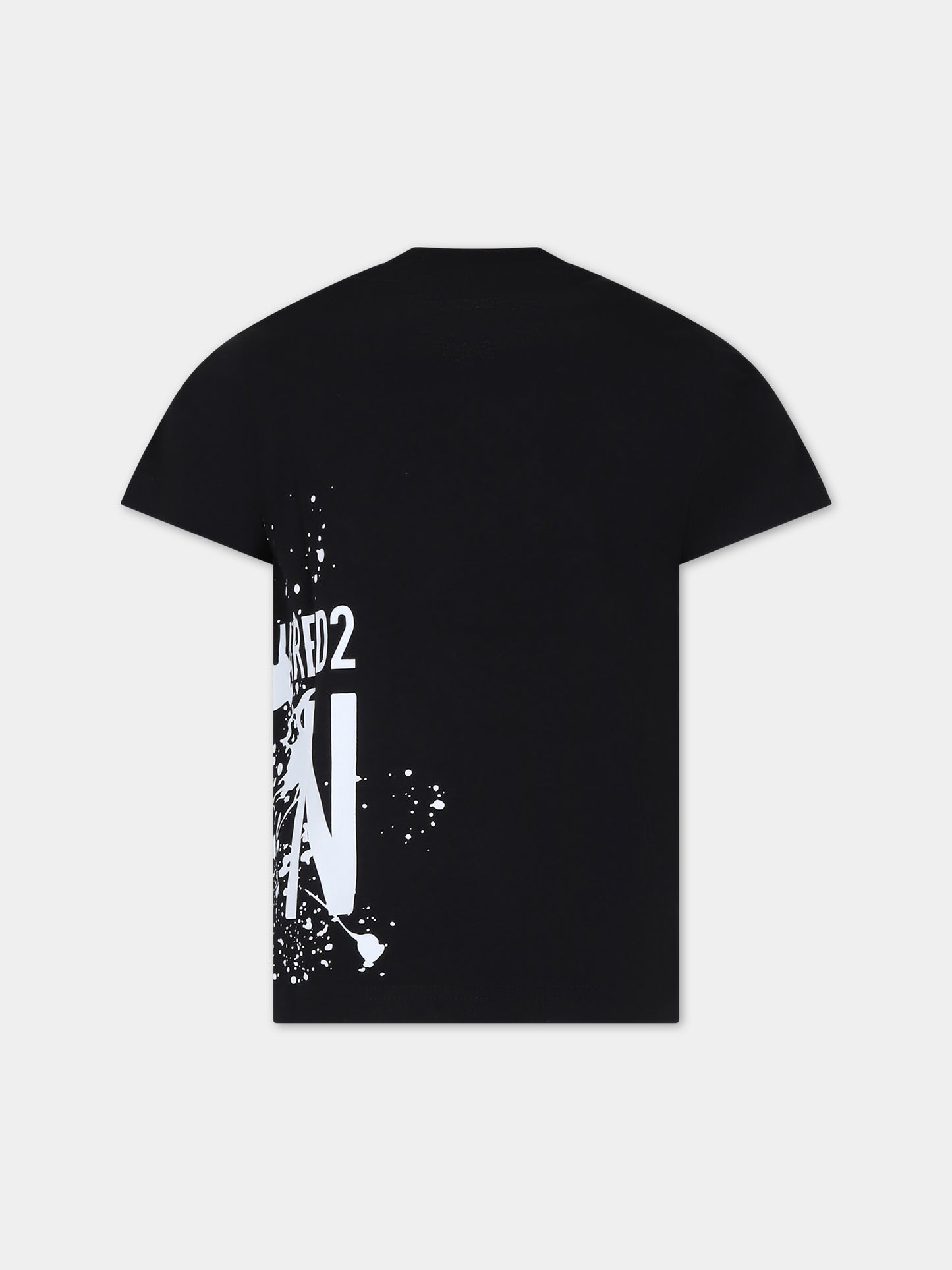 T-shirt nera per bambino con logo,Dsquared2,DQ2419 D00MM D2T1067U DQ900