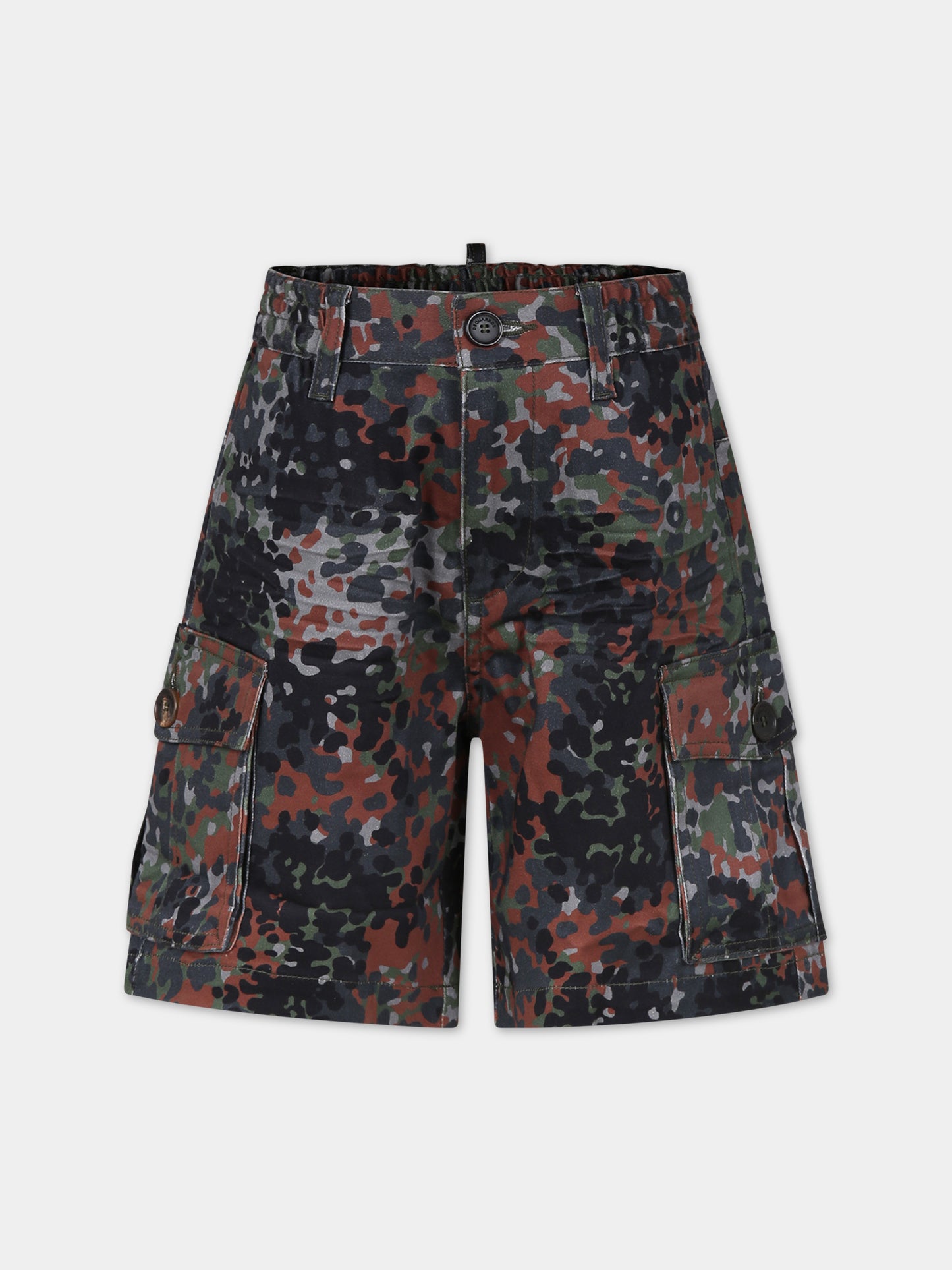 Shorts casual verde per bambino,Dsquared2,DQ2281 D0A88 D2P719M DQ523