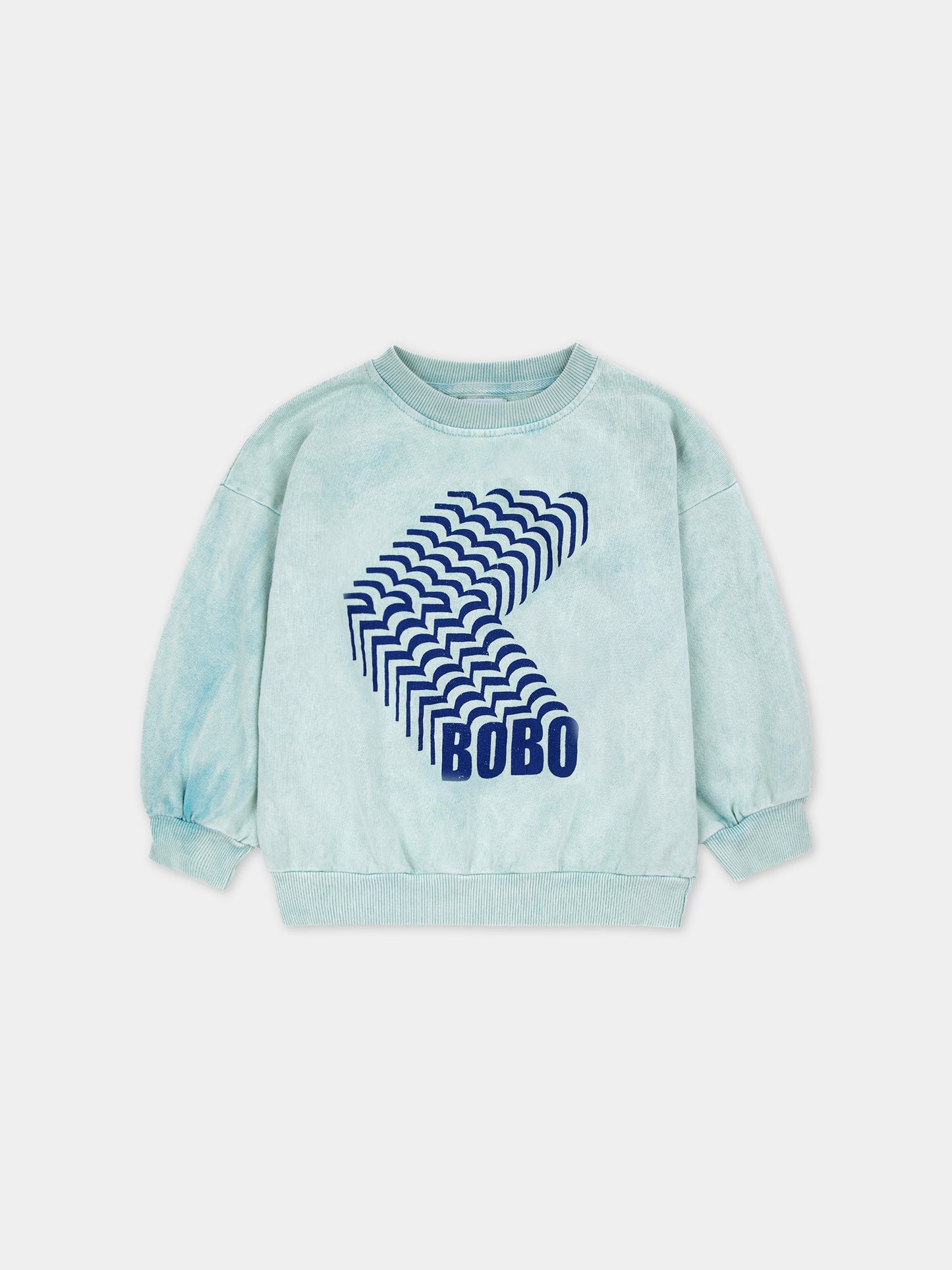 Felpa celeste per bambini con logo,Bobo Choses,124AC043