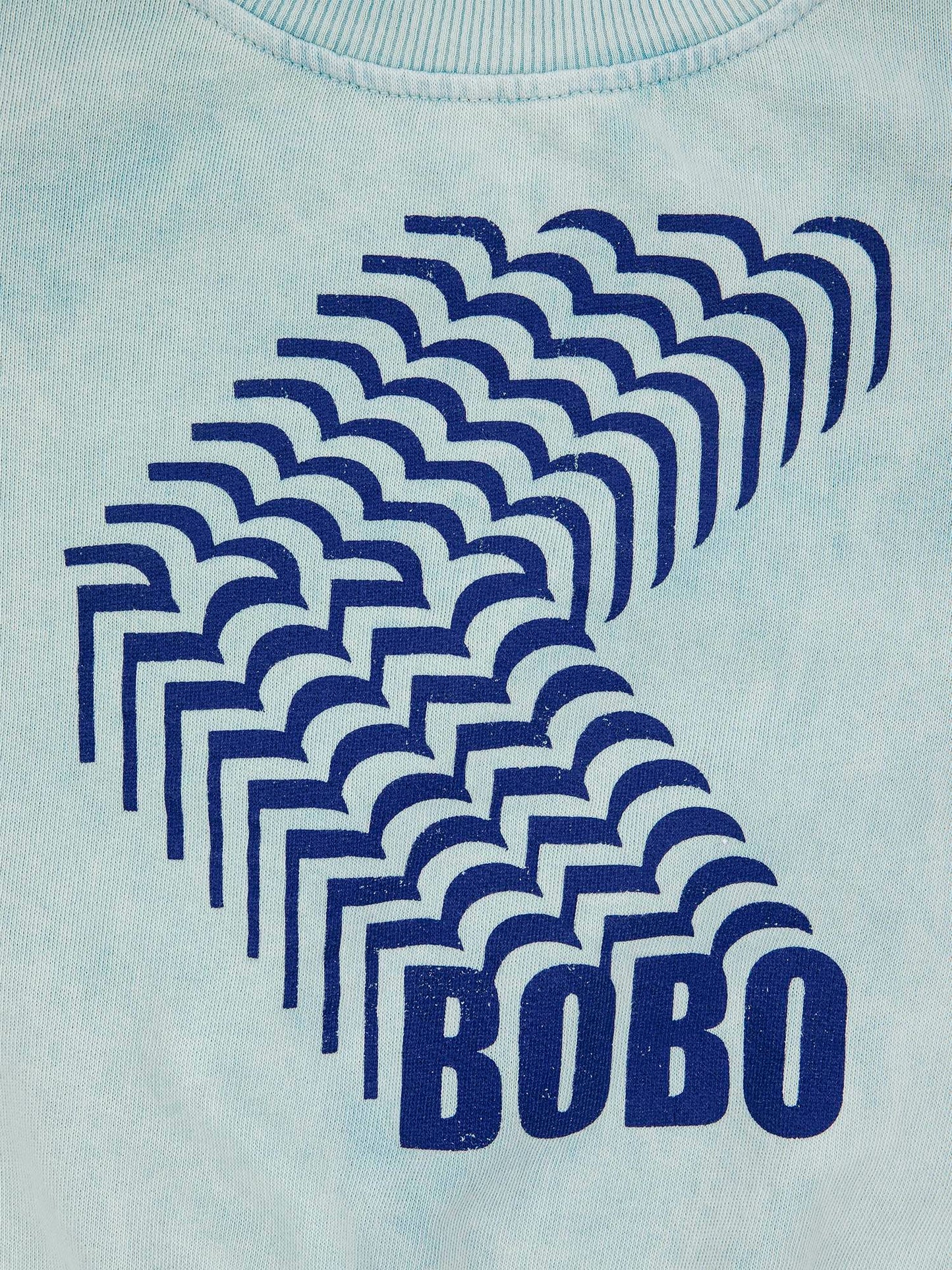 Felpa celeste per bambini con logo,Bobo Choses,124AC043