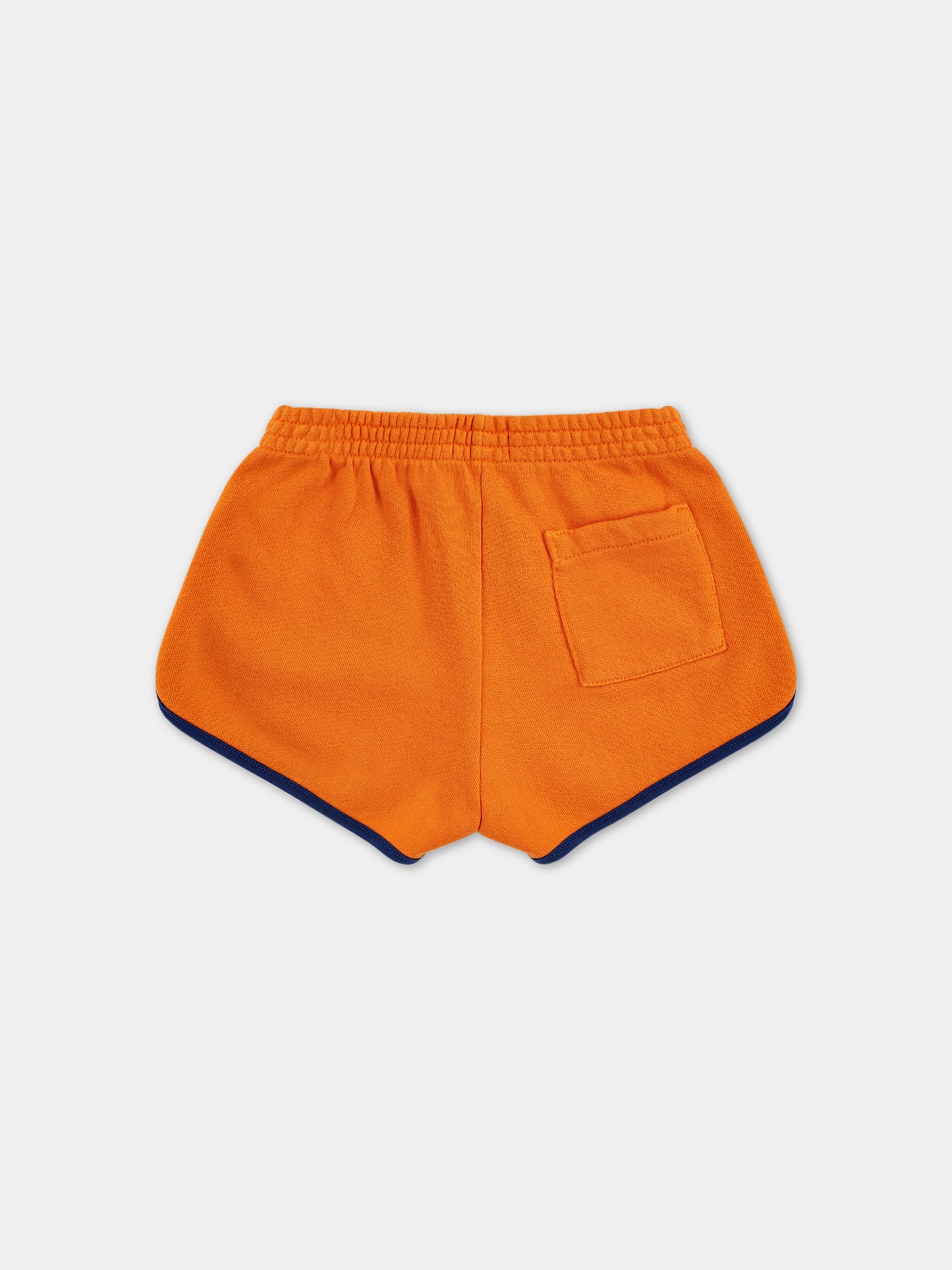 Short arancioni per bambini con logo,Bobo Choses,124AC066