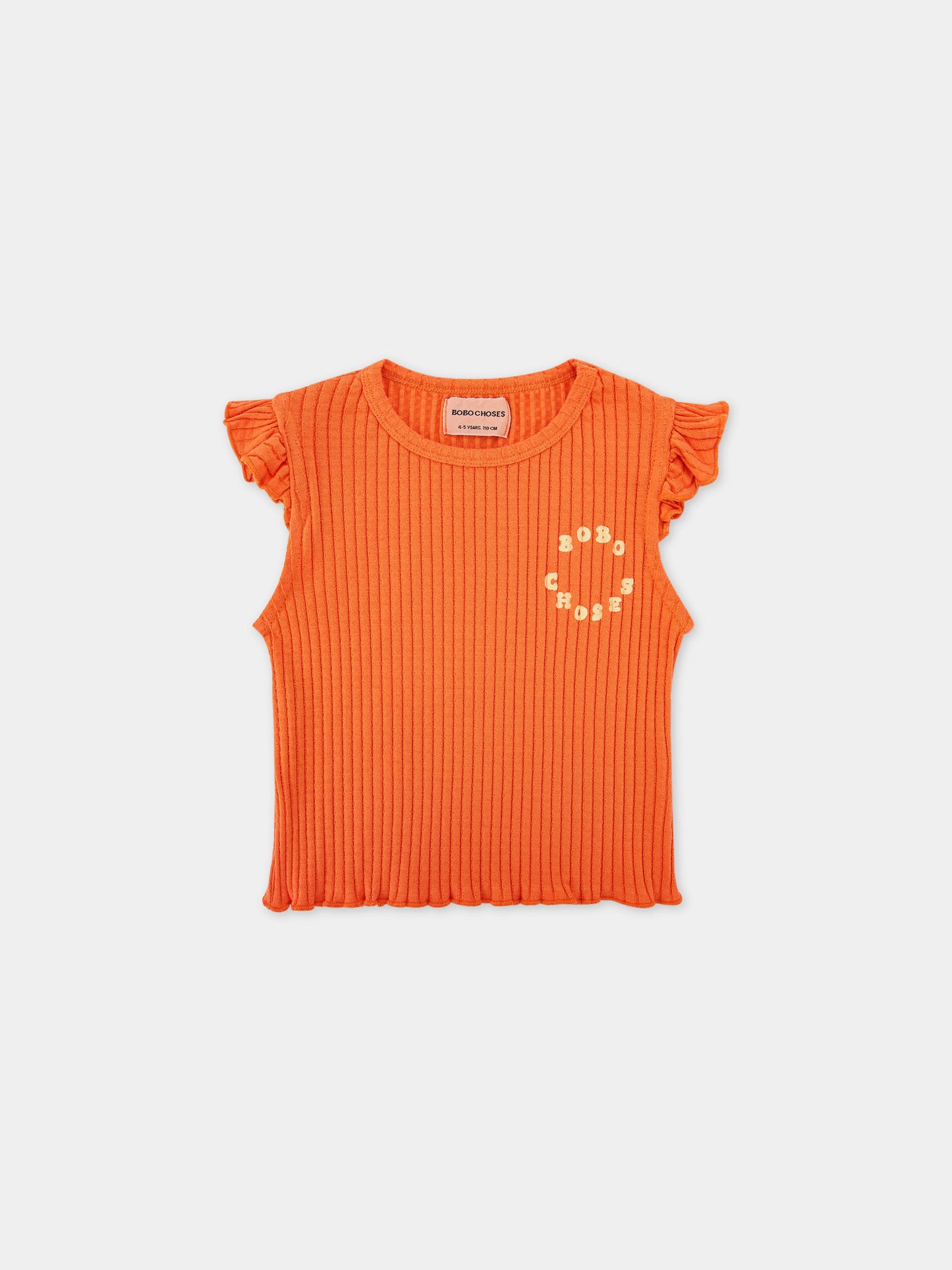 Top arancione per bambina con logo,Bobo Choses,124AC027