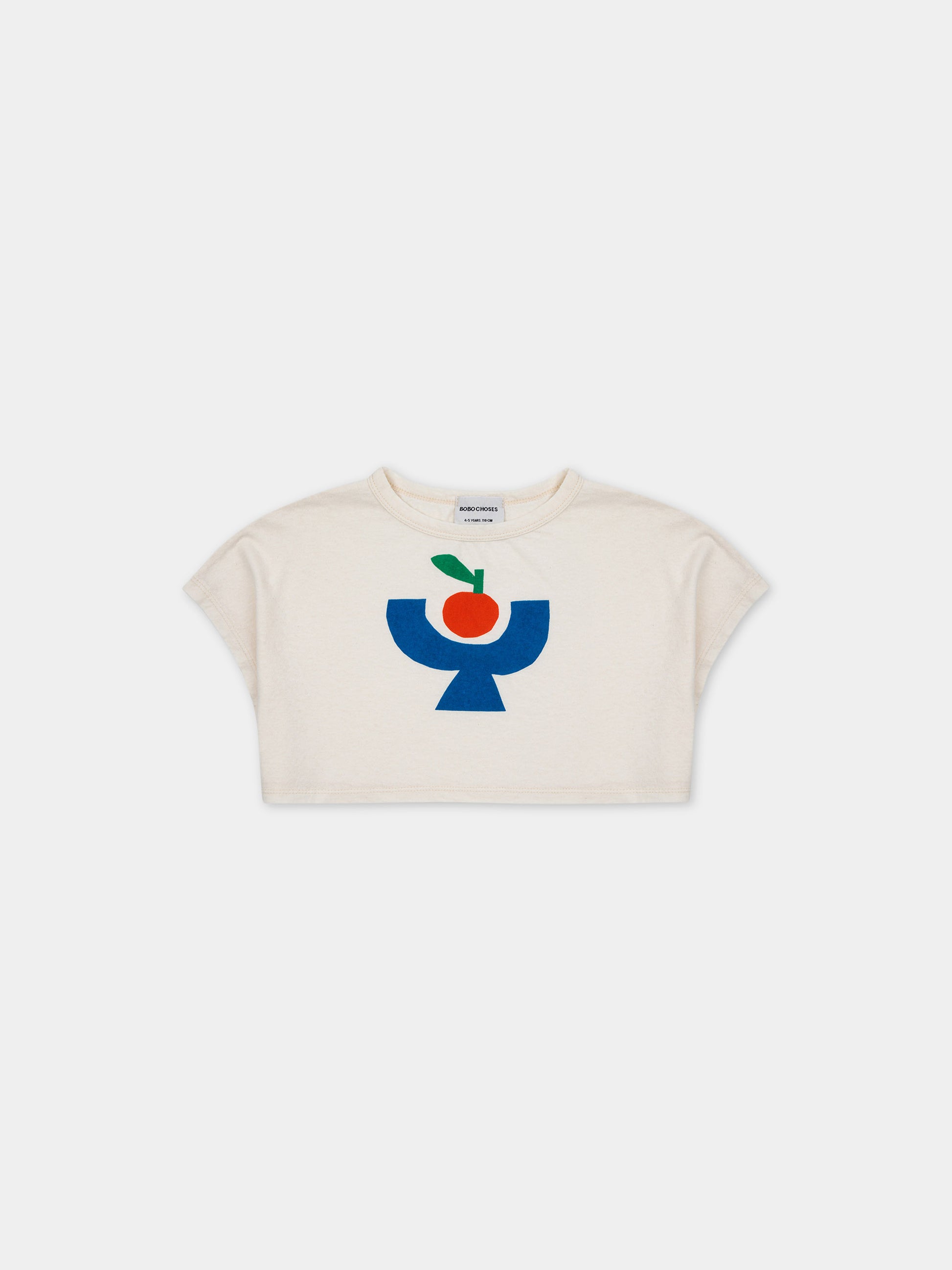 T-shirt avorio per bambina con stampa multicolor,Bobo Choses,124AC020