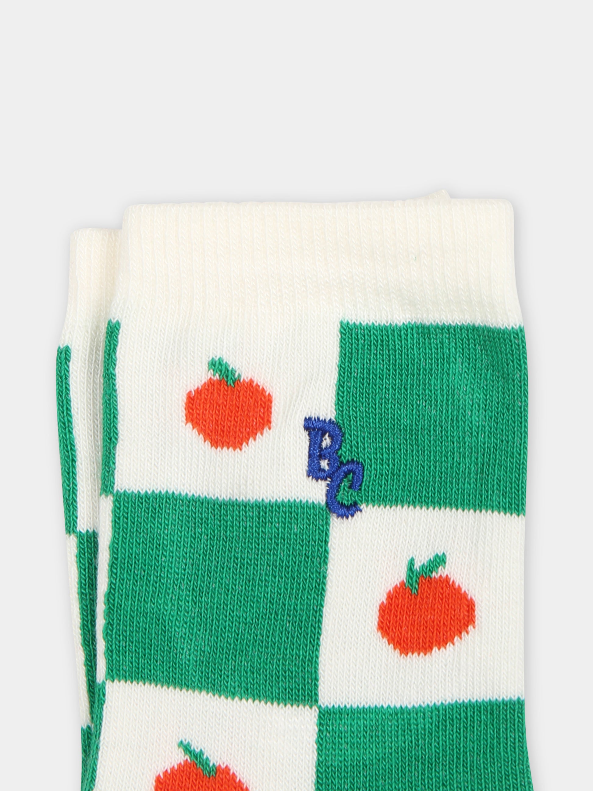 Calzini verdi per bambini con pomodori,Bobo Choses,124AI006