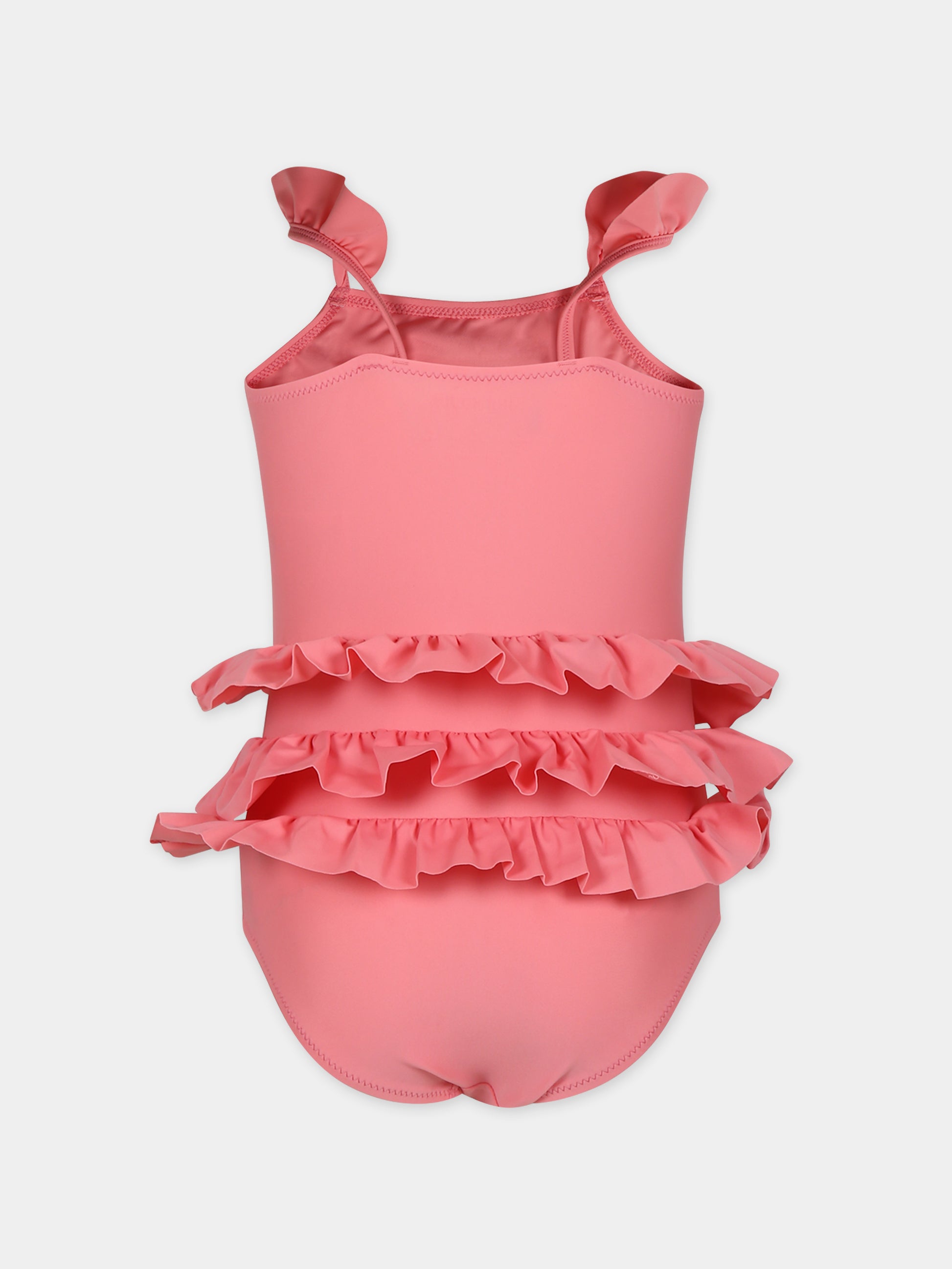 Costume rosa per bambina con gufo,Mini Rodini,2428010628