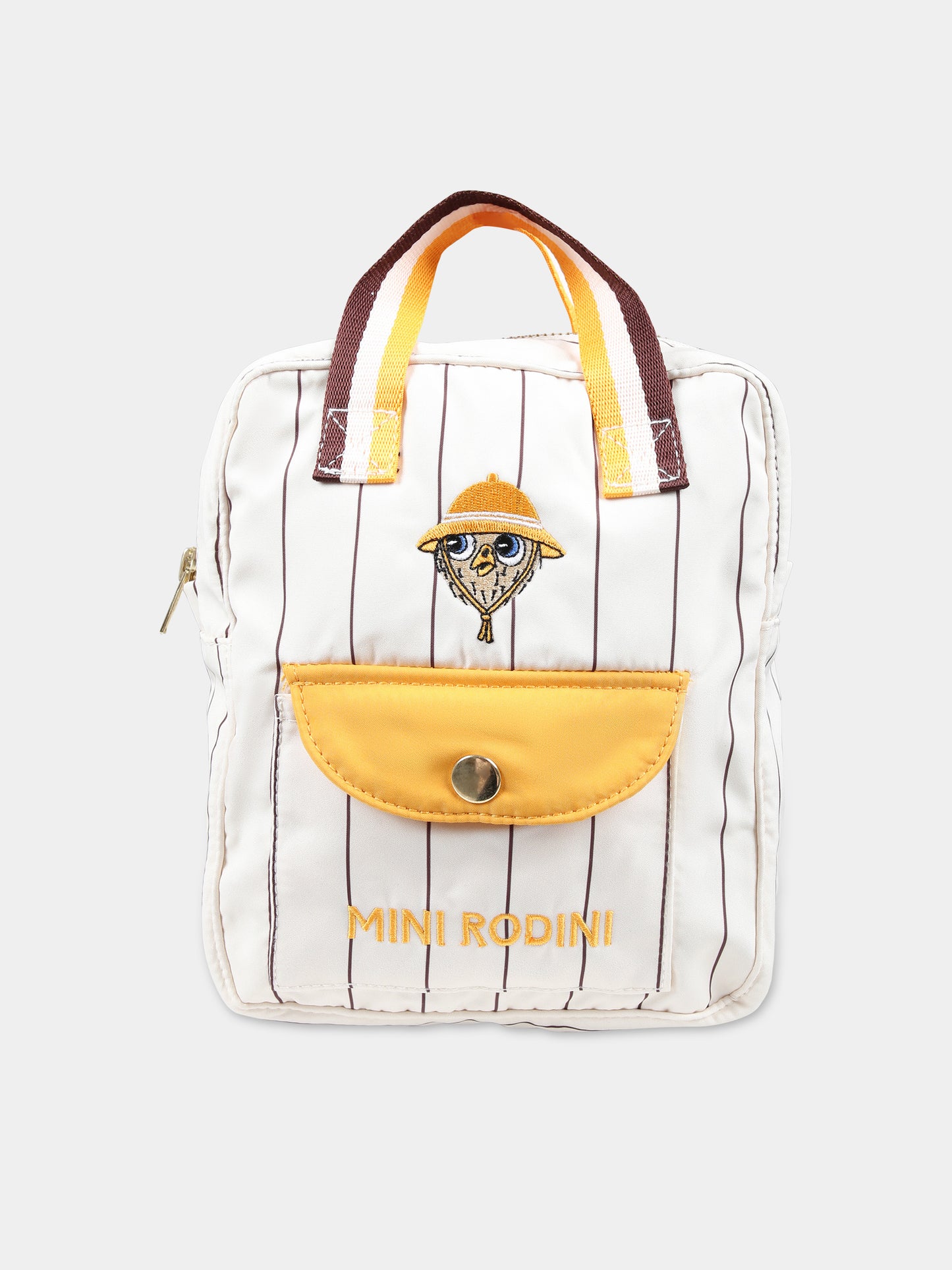 Zaino avorio per bambini con gufo,Mini Rodini,2426010111