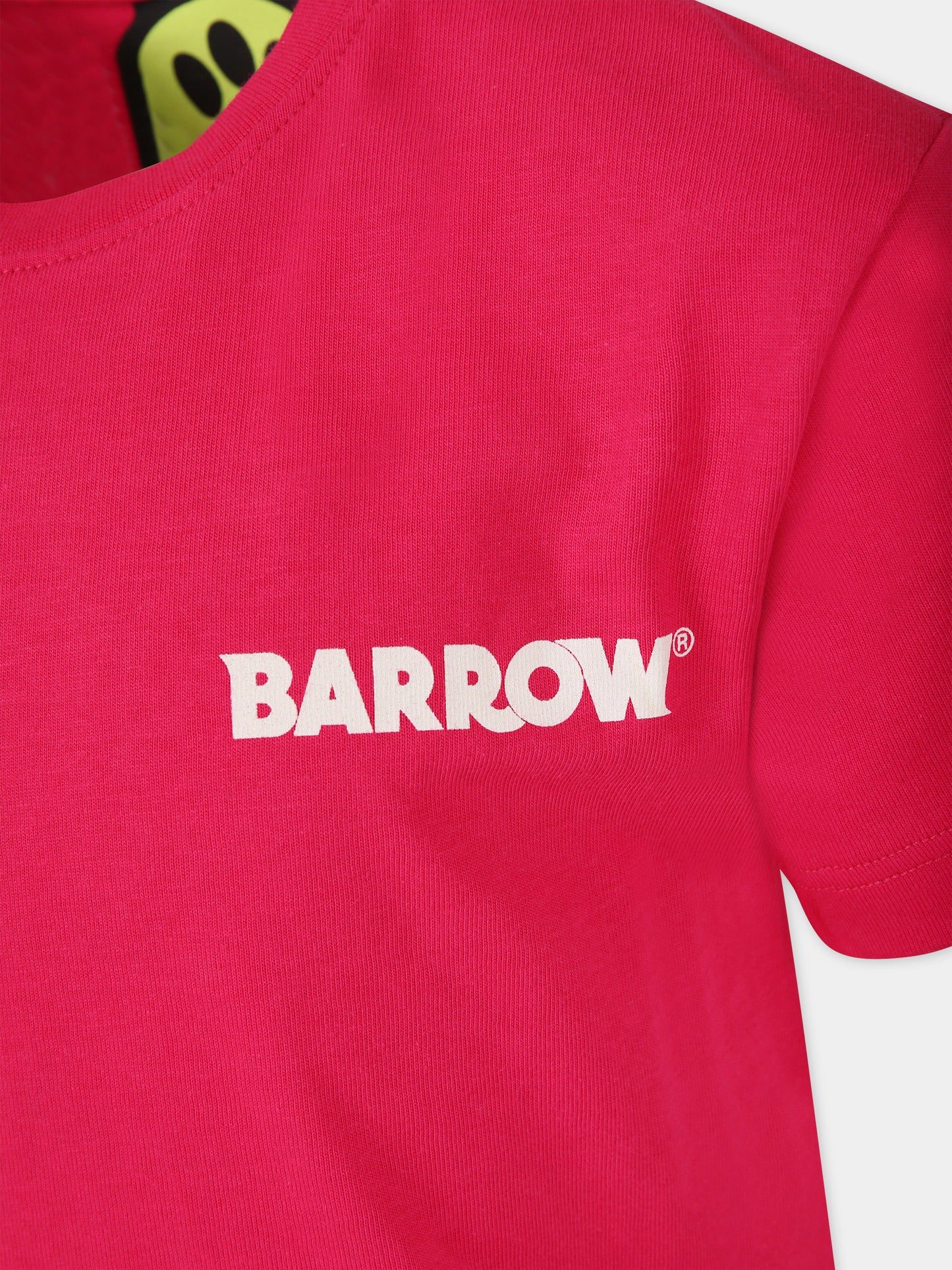 T-shirt fucsia per bambini con smile e logo,Barrow,S4BKJUTH096 135