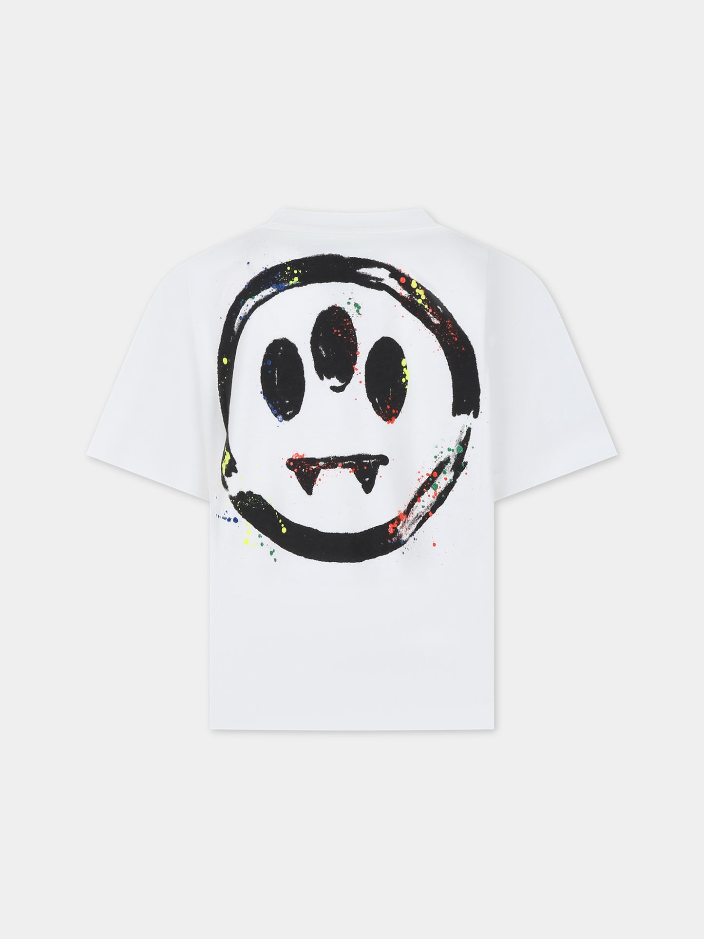 T-shirt bianca per bambini con logo,Barrow,S4BKJUTH115 002