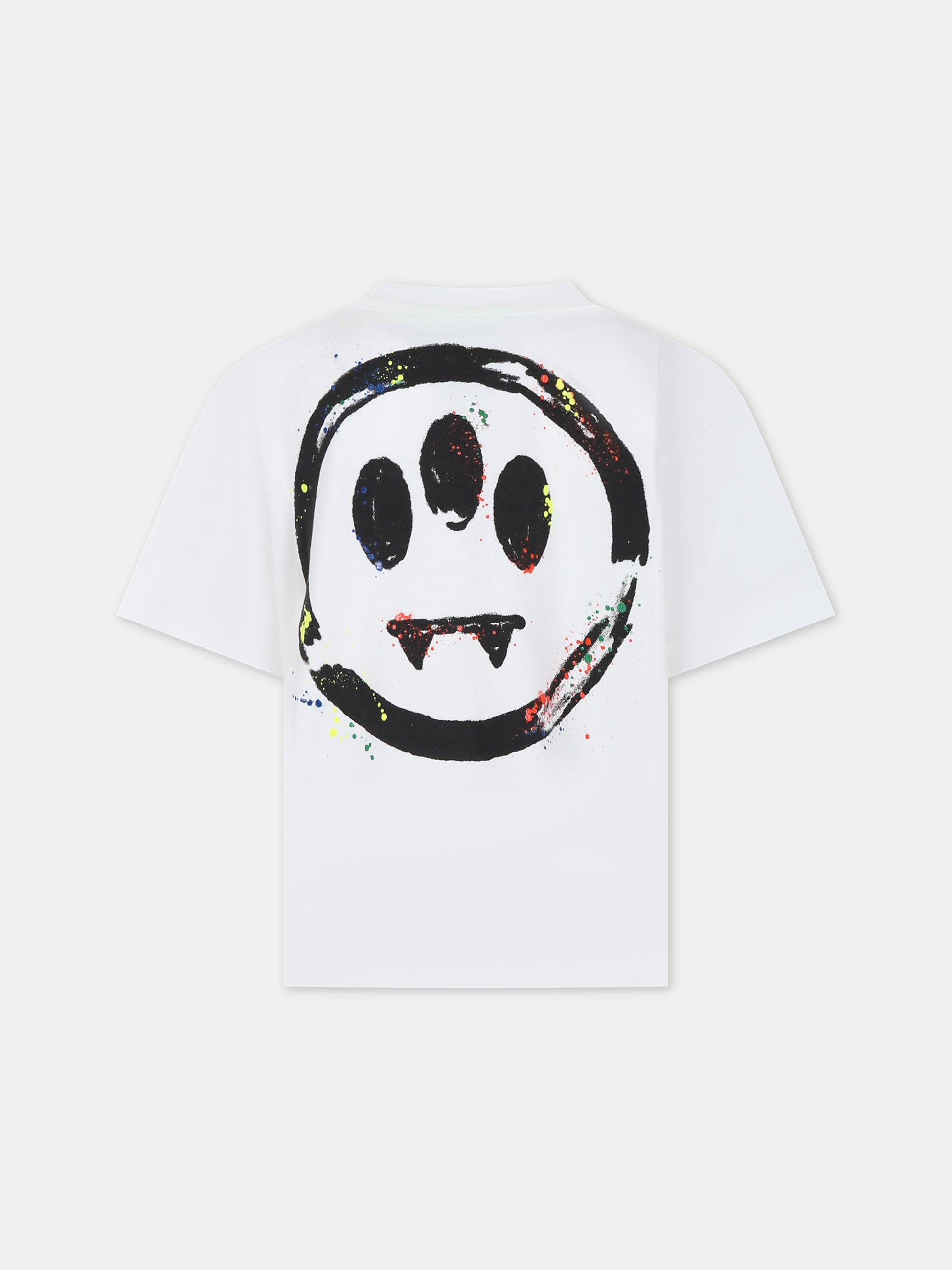 T-shirt bianca per bambini con logo,Barrow,S4BKJUTH115 002