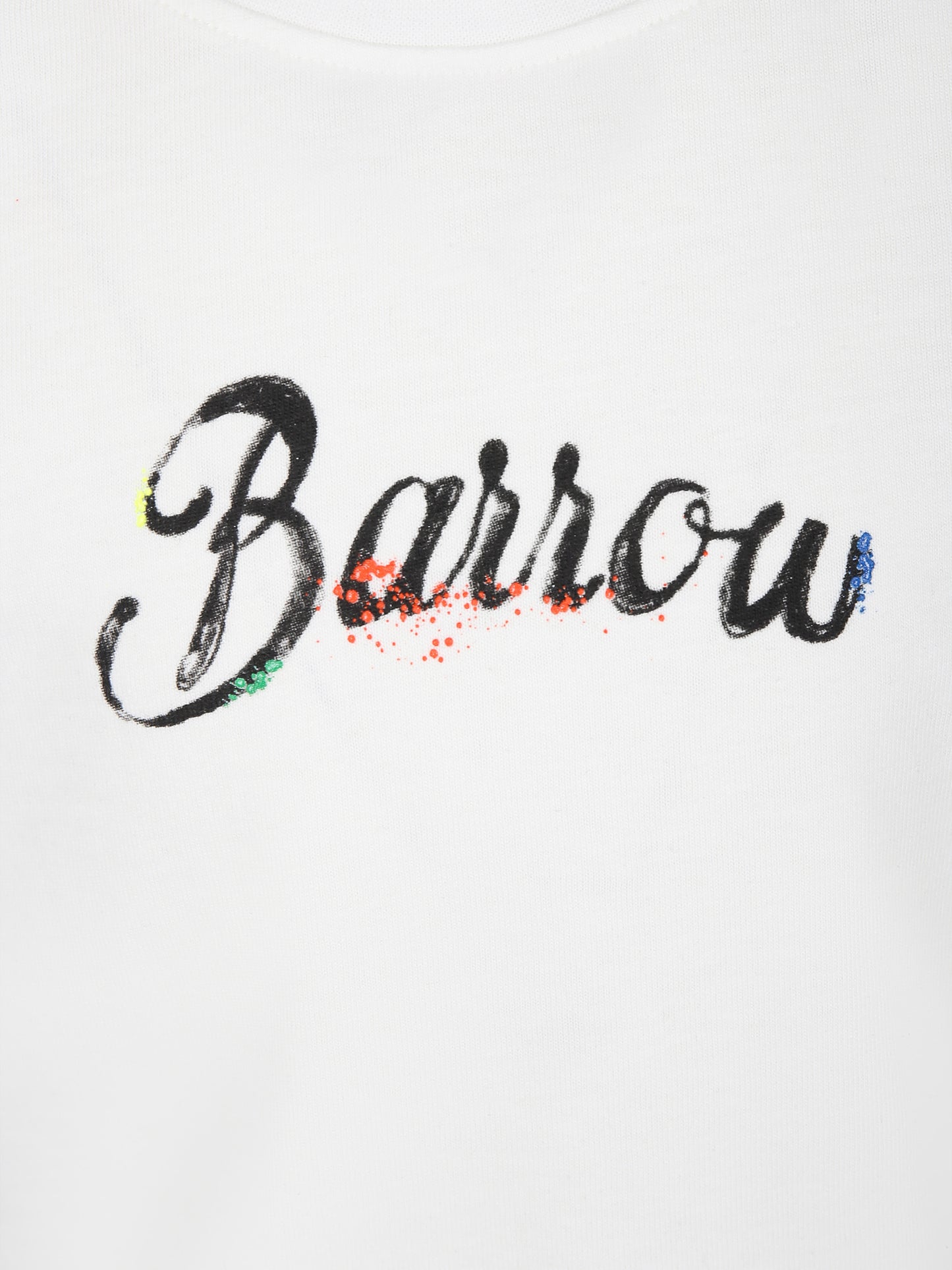T-shirt bianca per bambini con logo,Barrow,S4BKJUTH115 002