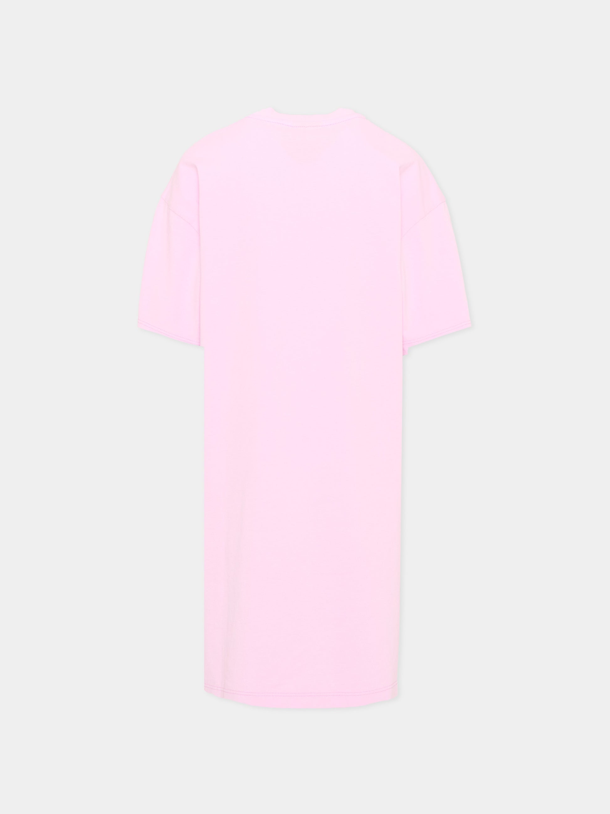Vestito casual rosa per bambina con logo,Barrow,S4BKJGDR040 BW014