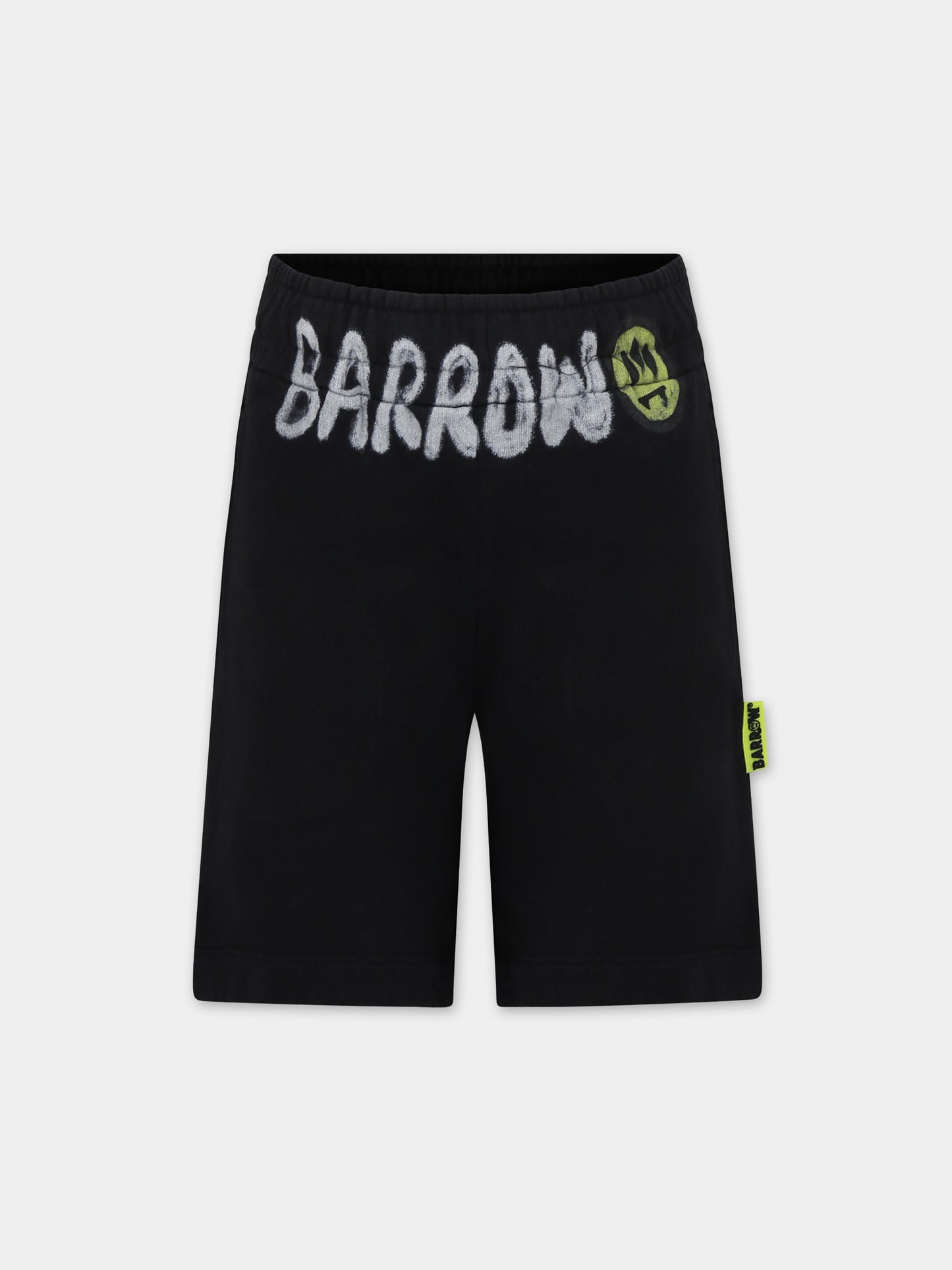 Shorts neri per bambino con logo,Barrow,S4BKJUBE029 110