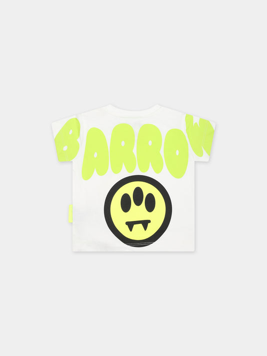 T-shirt bianca per neonato con smile,Barrow,S4BKUNTH141 002