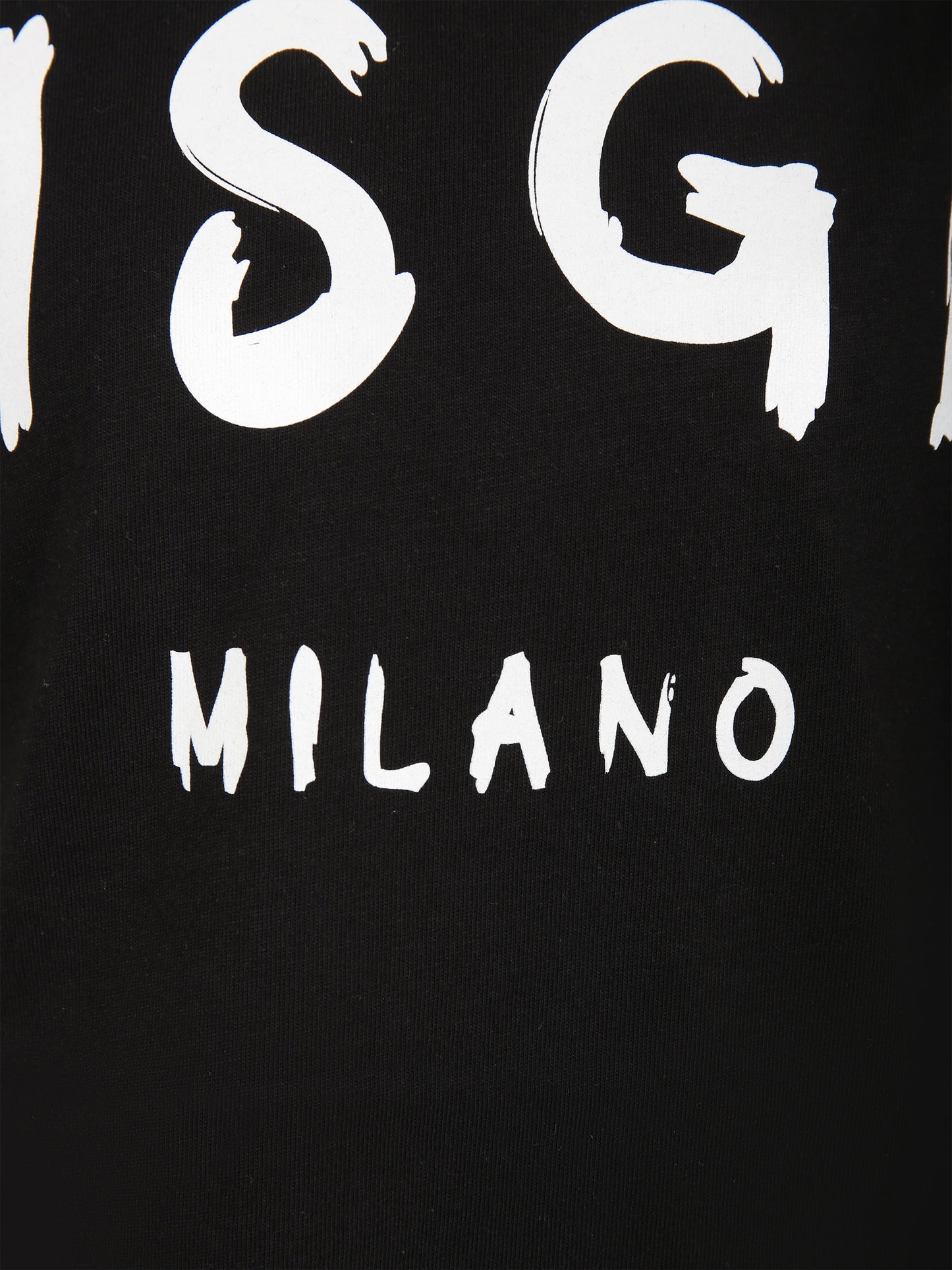 T-shirt nera per bambini con logo,Msgm Kids,S4MSJUTH011 110